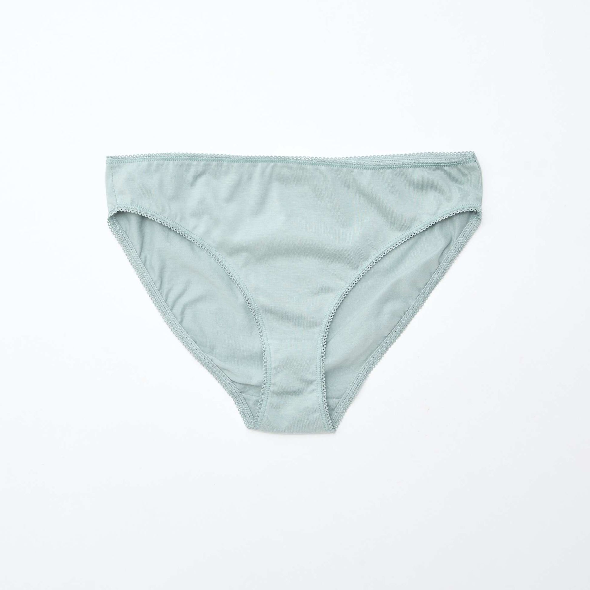 Lot de 5 culottes coton uni VERT