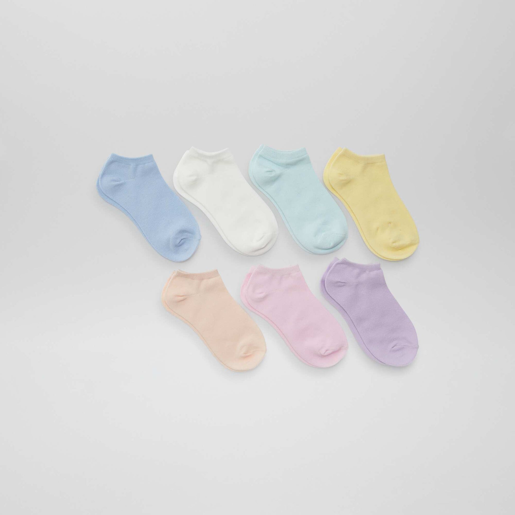 Lot de 7 paires de chaussettes invisibles MULTICOLORE