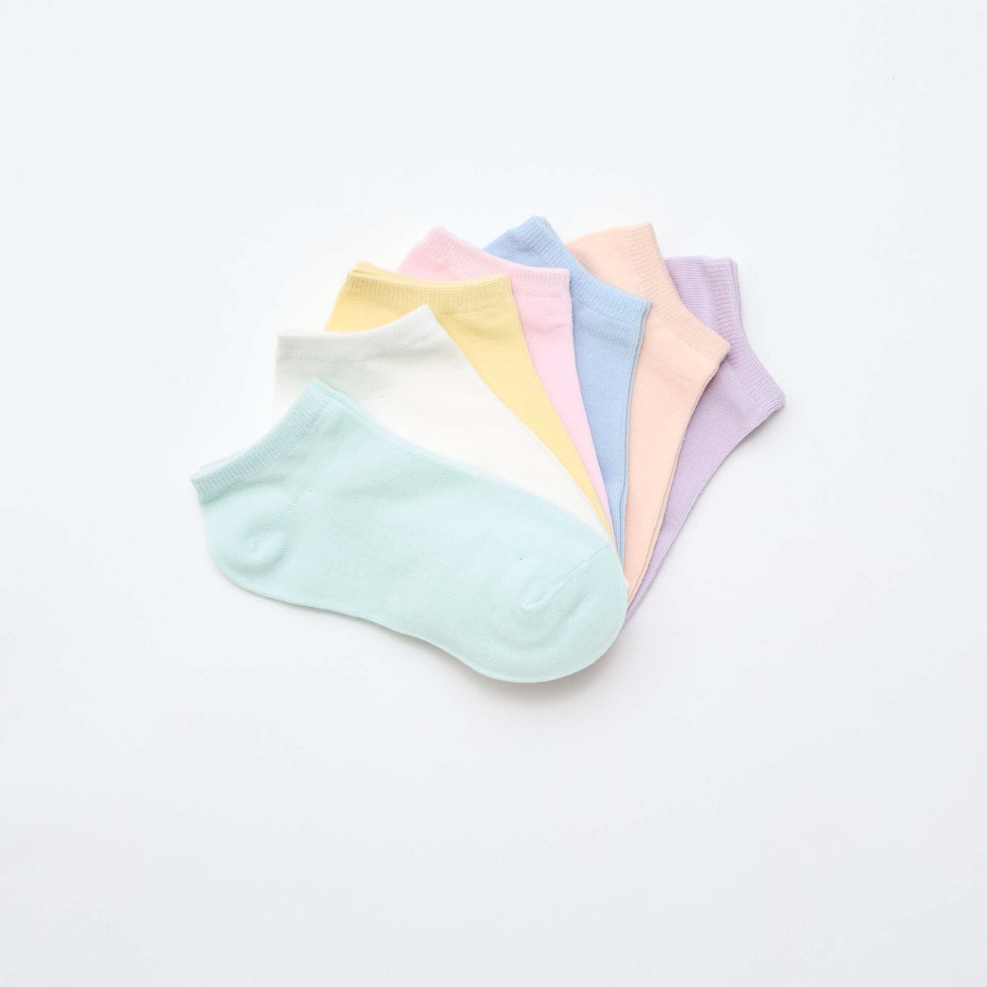 Lot de 7 paires de chaussettes invisibles VIOLET