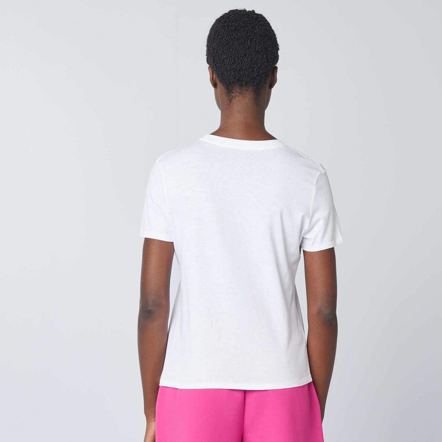 T-shirt en jersey imprimé Blanc