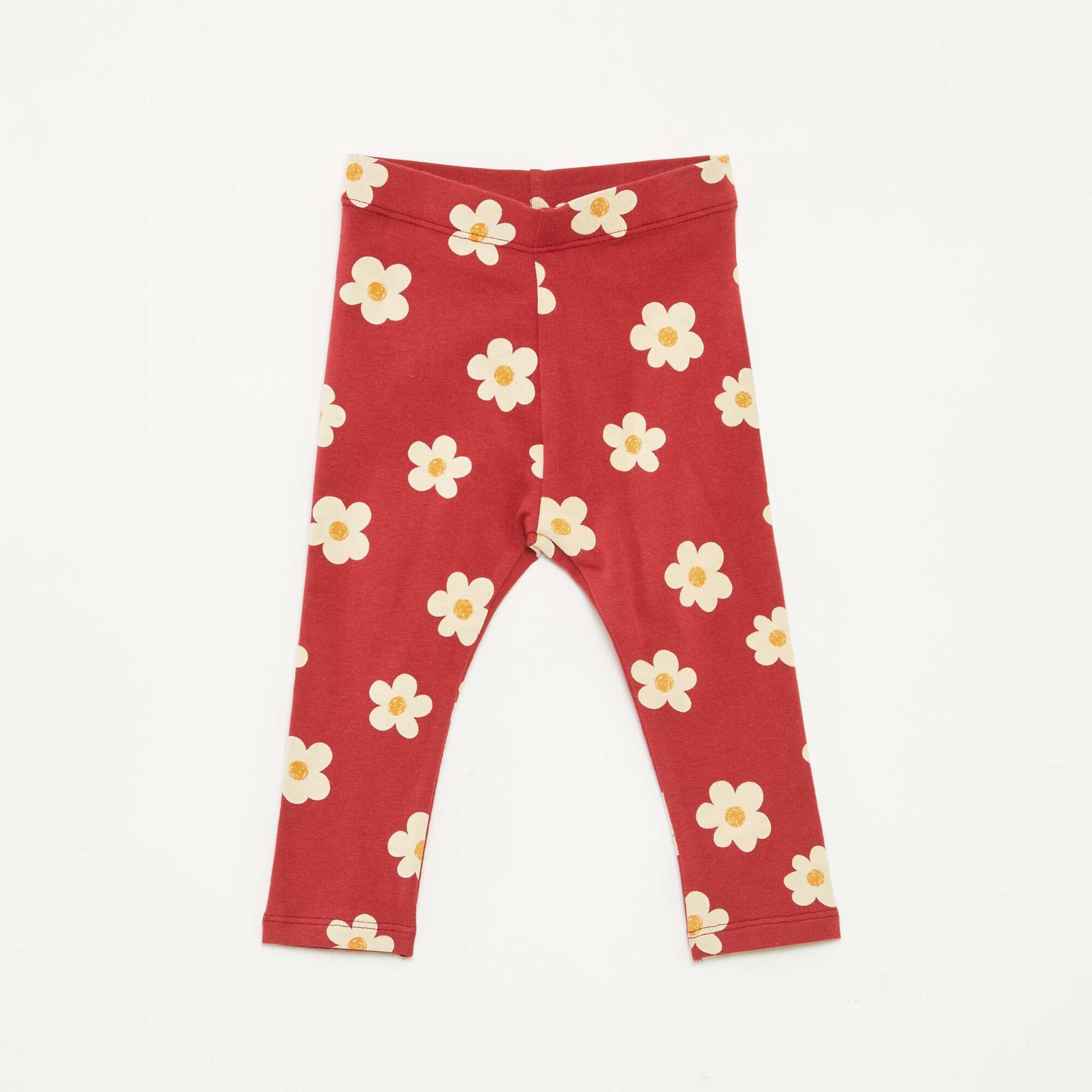 Legging long fantaisie ROUGE