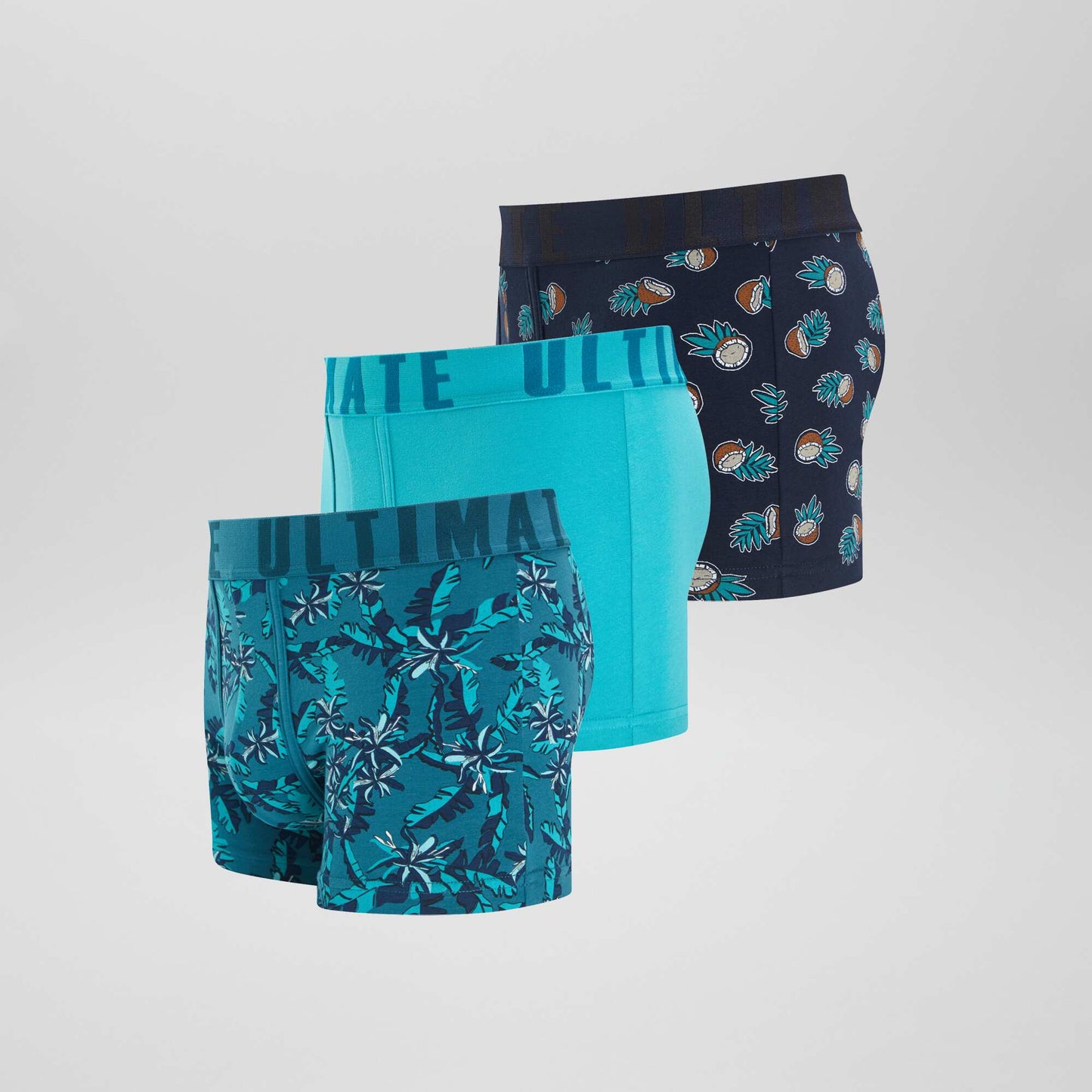 Lot de 3 boxers fantaisie Bleu