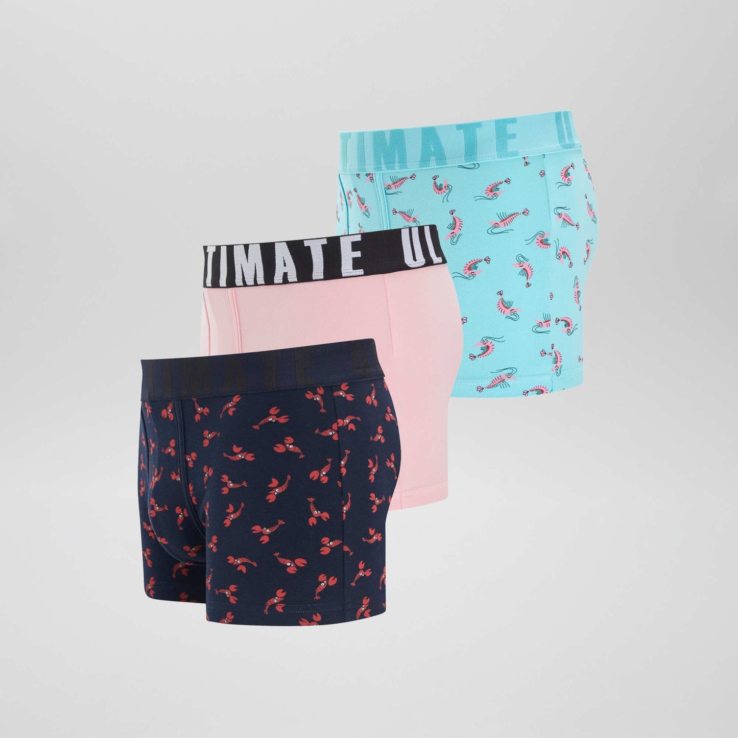 Lot de 3 boxers fantaisie BLEU