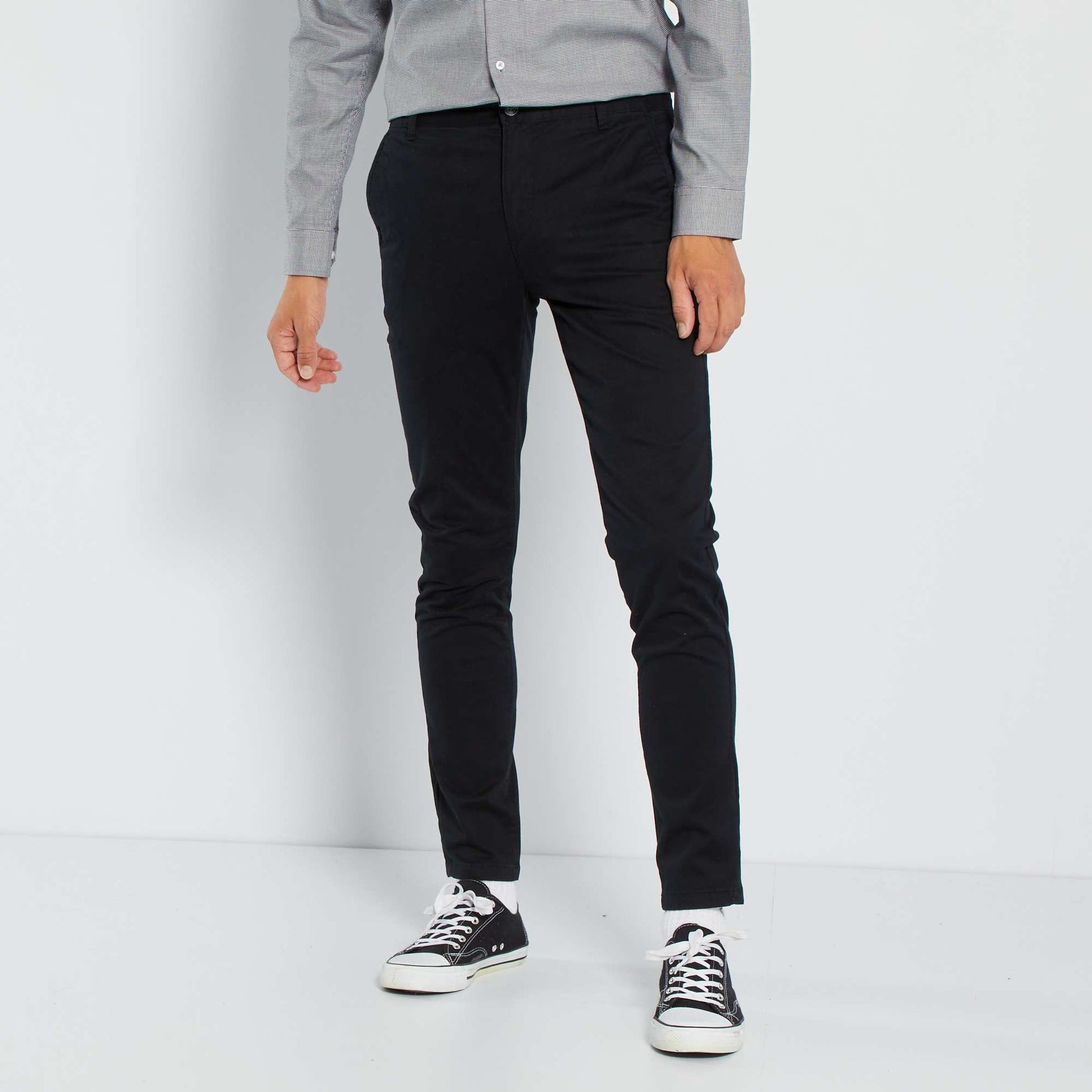 Chino skinny stretch - L32 NOIR