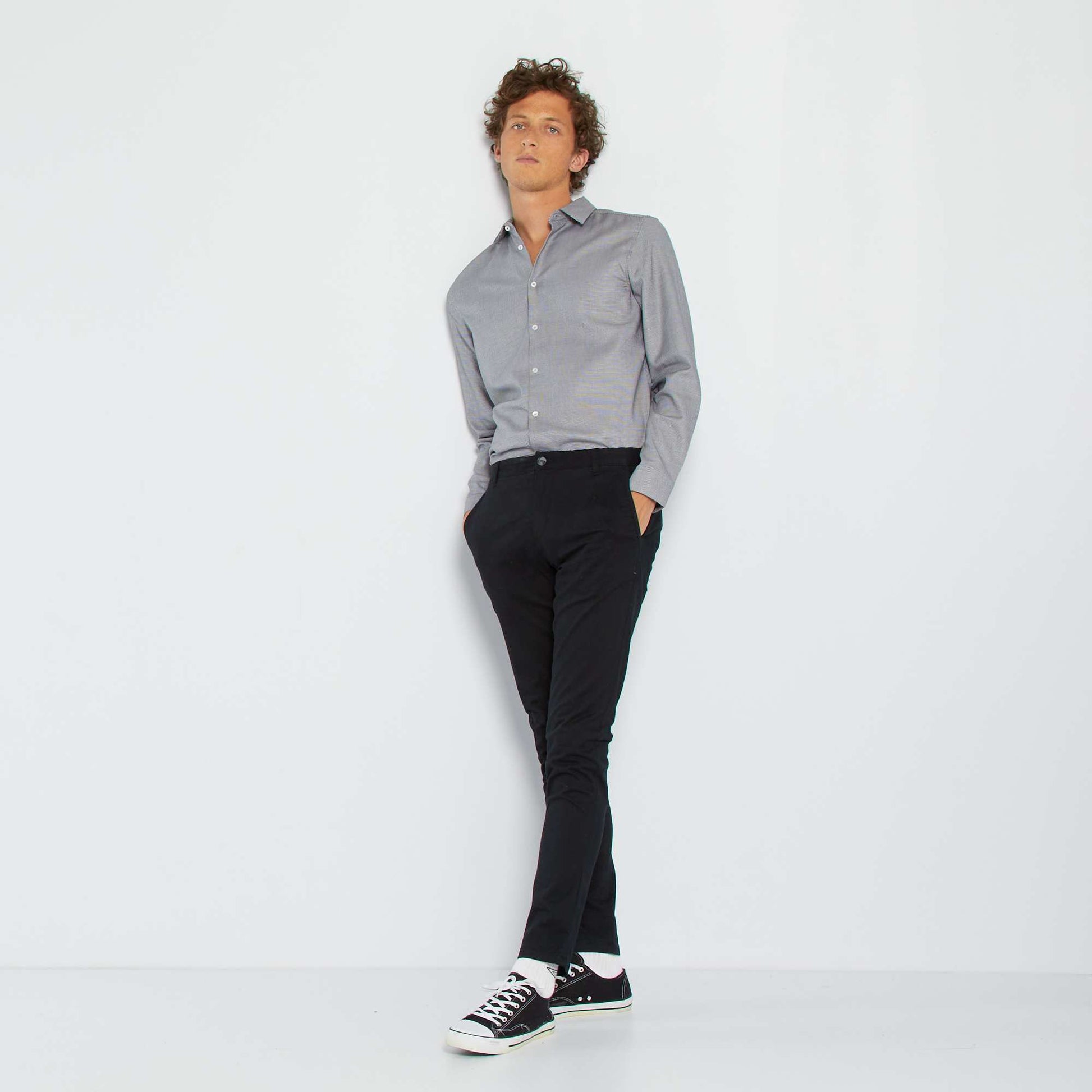 Chino skinny stretch - L32 NOIR
