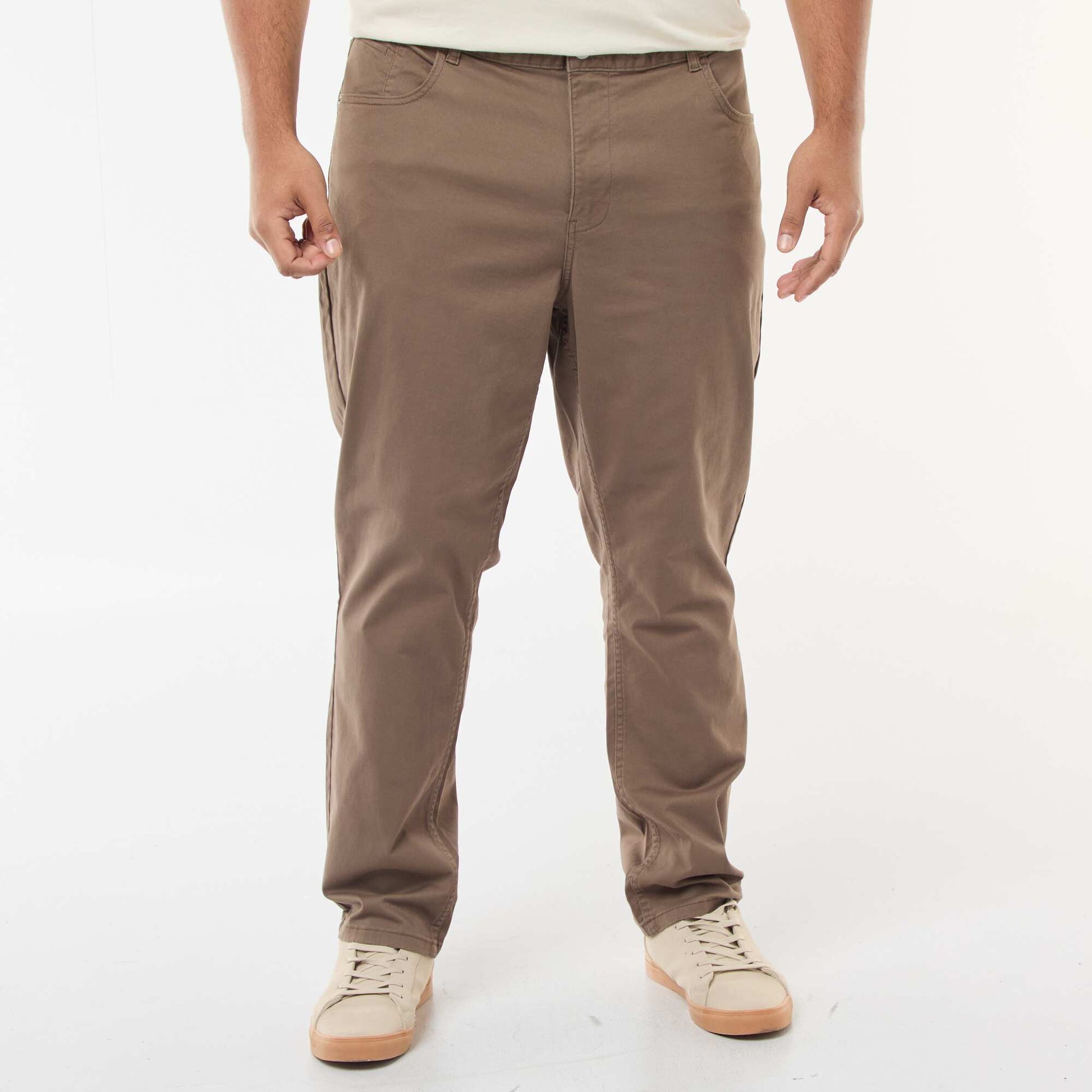 Pantalon slim - L34 MARRON
