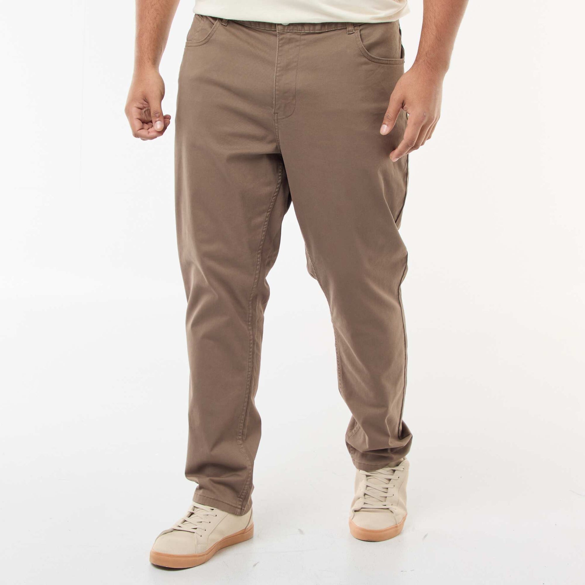 Pantalon slim - L34 MARRON