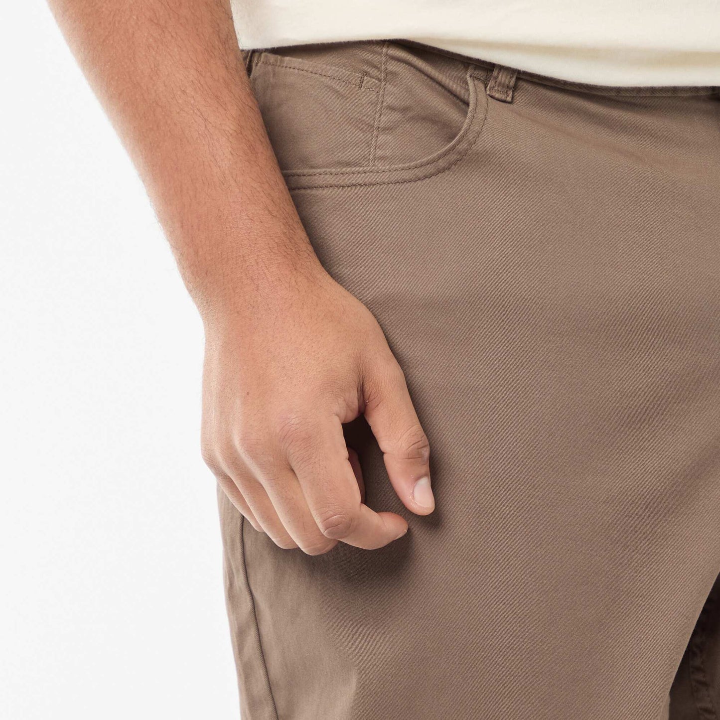 Pantalon slim - L34 MARRON