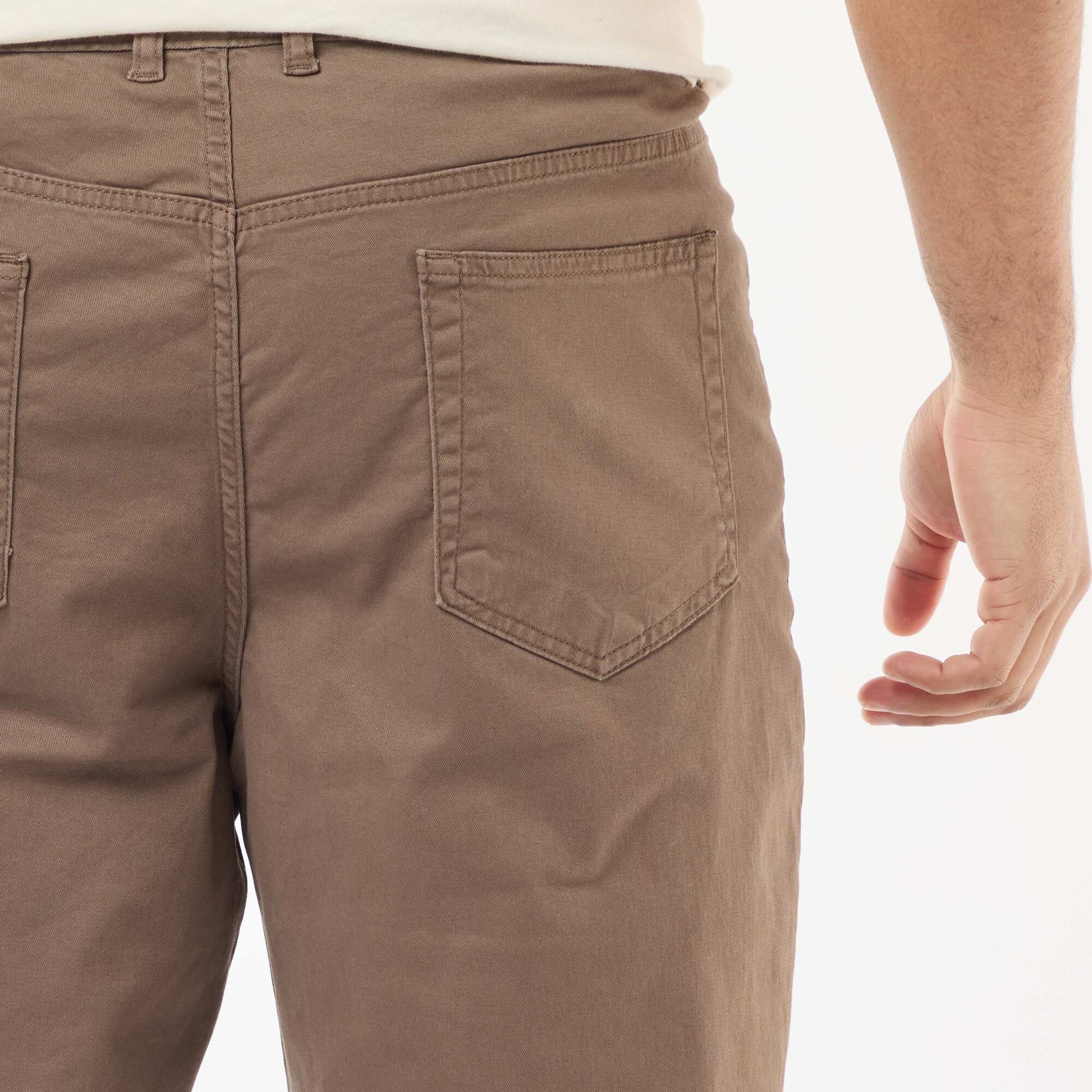 Pantalon slim - L34 MARRON