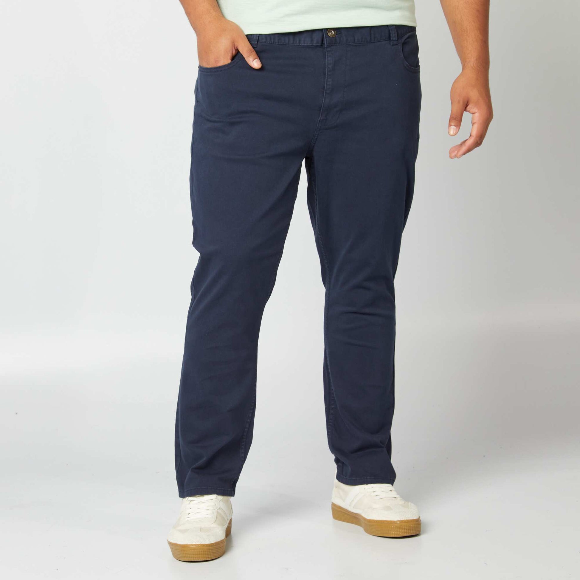 Pantalon slim - L34 BLEU MARINE