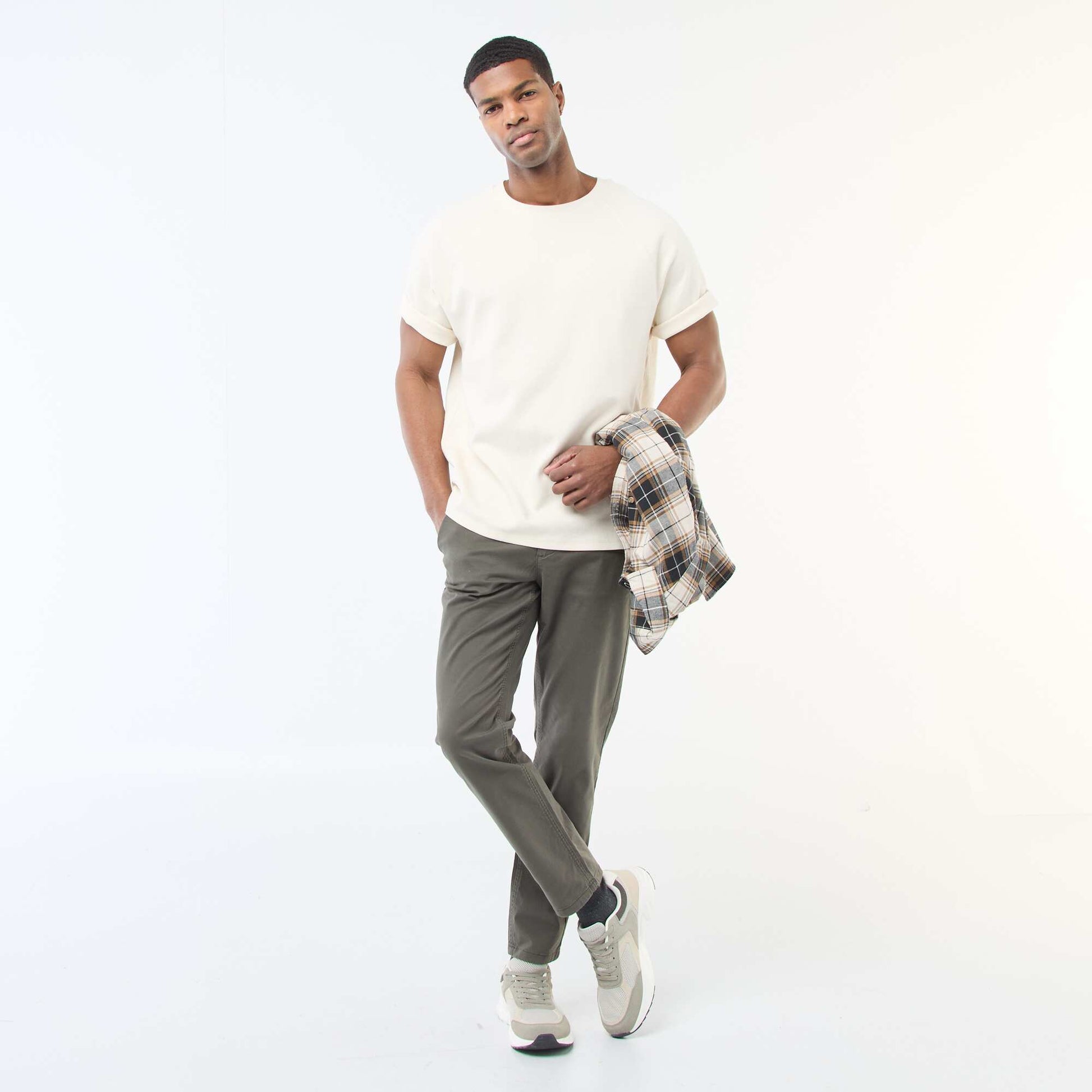 Pantalon chino slim L30 KAKI