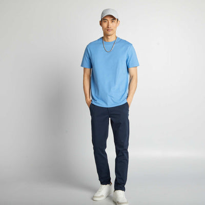 Pantalon chino slim L30 BLEU MARINE
