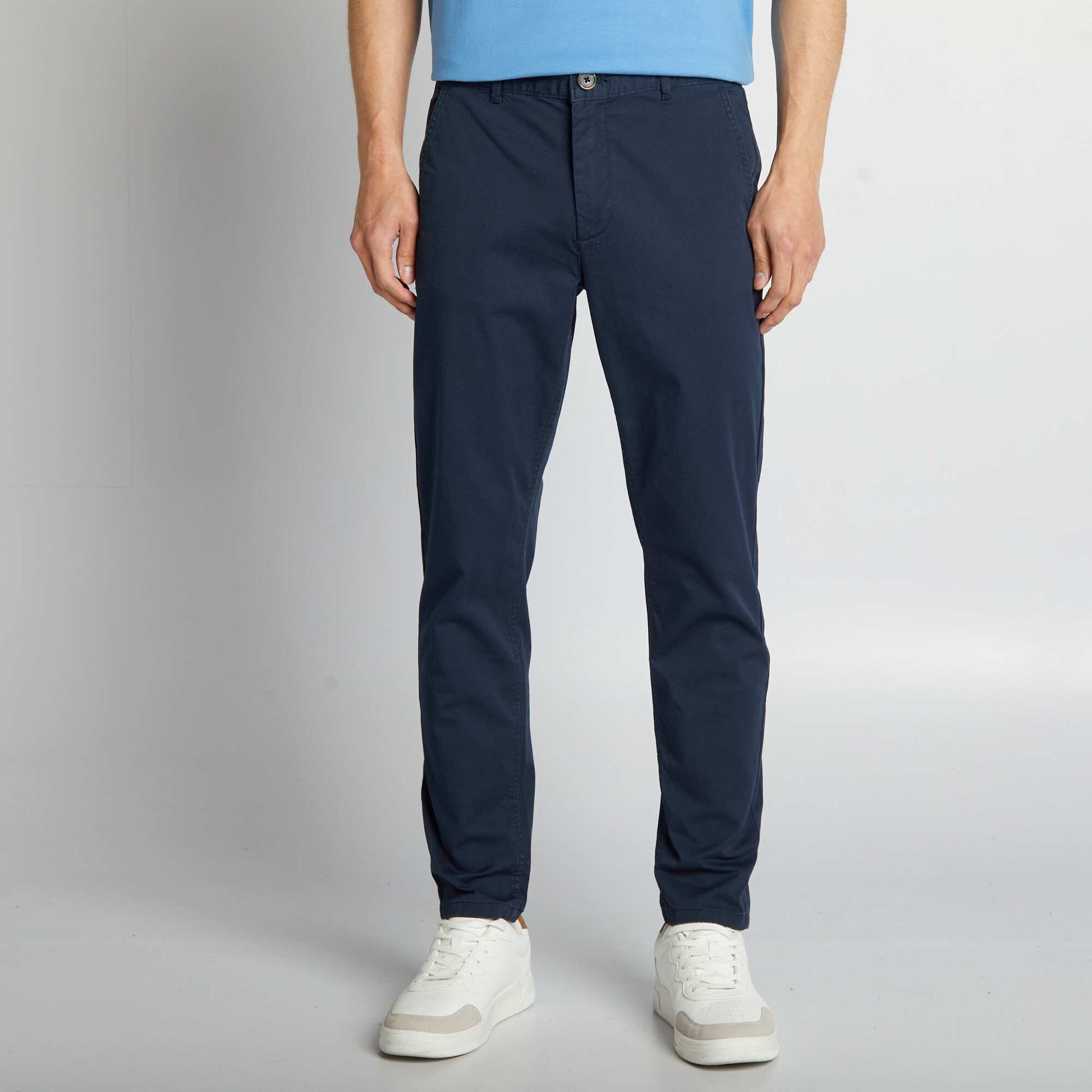 Pantalon chino slim L30 BLEU MARINE