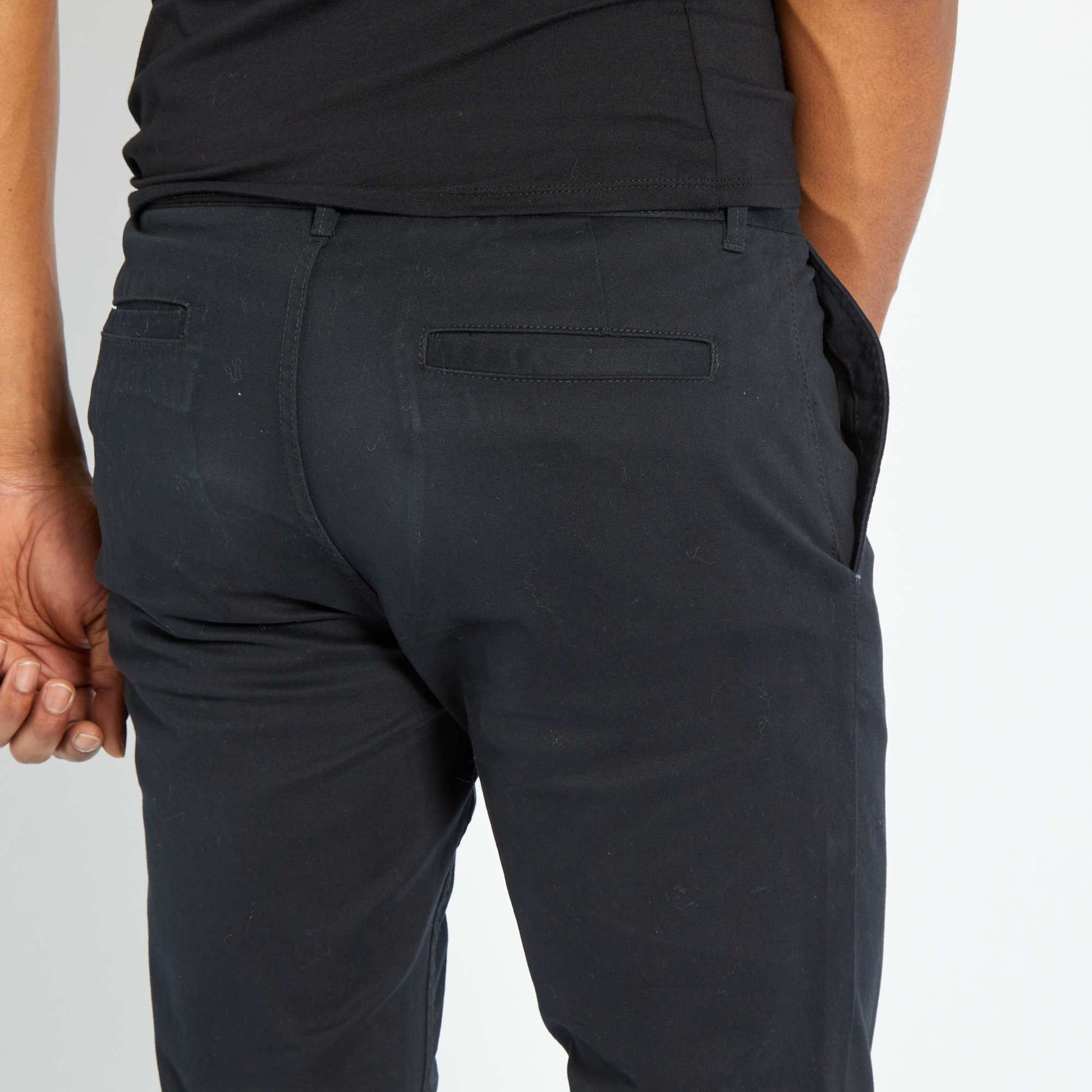 Pantalon chino slim L30 NOIR