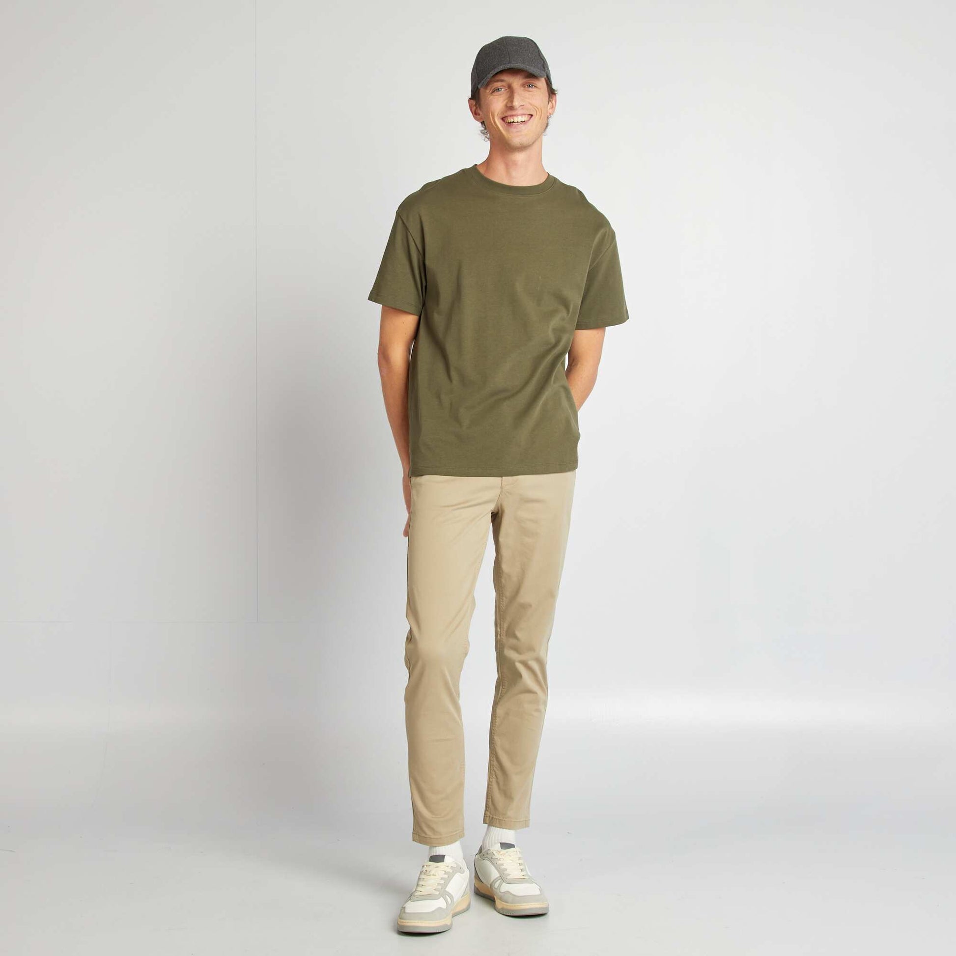 Pantalon chino slim L30 BEIGE