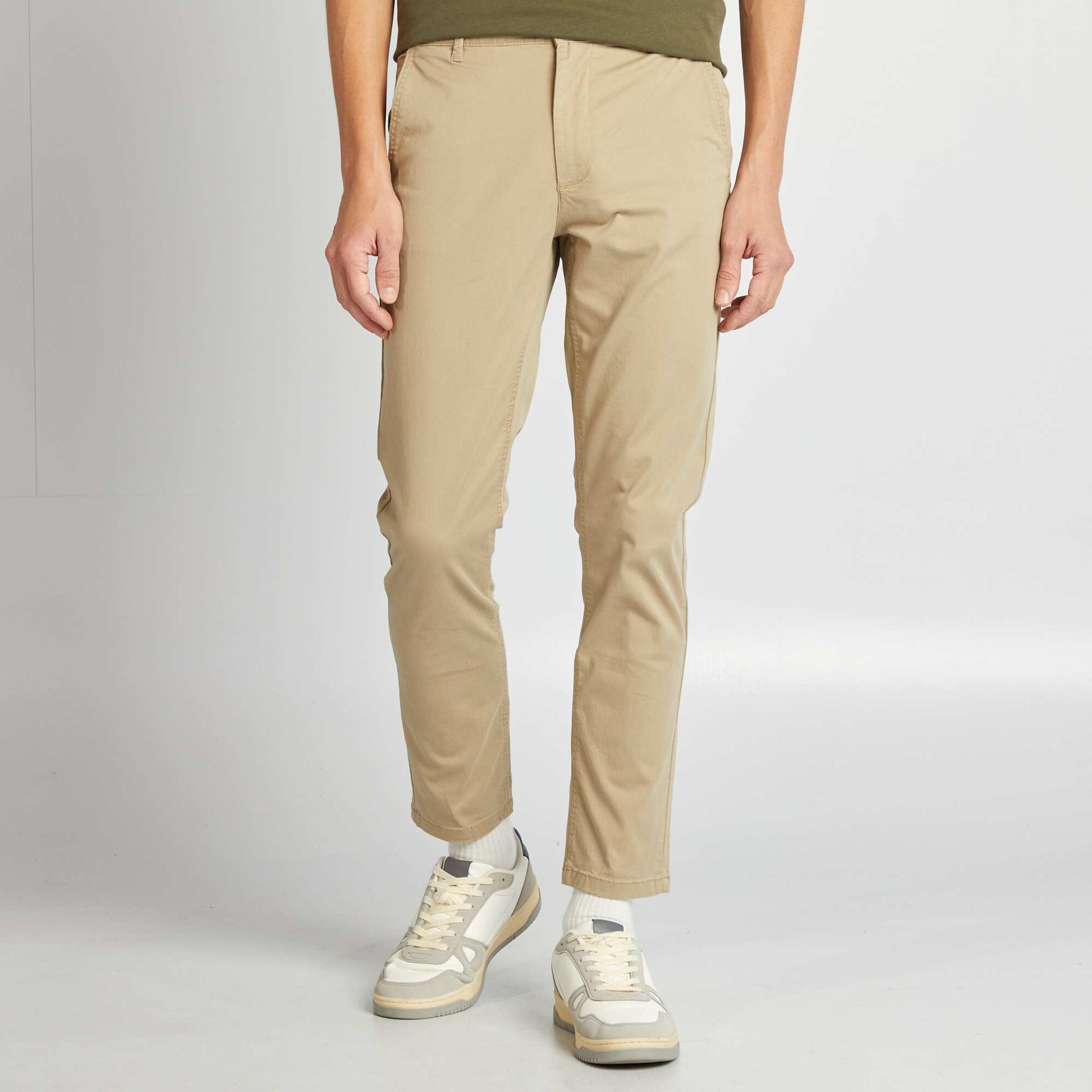 Pantalon chino slim L30 BEIGE