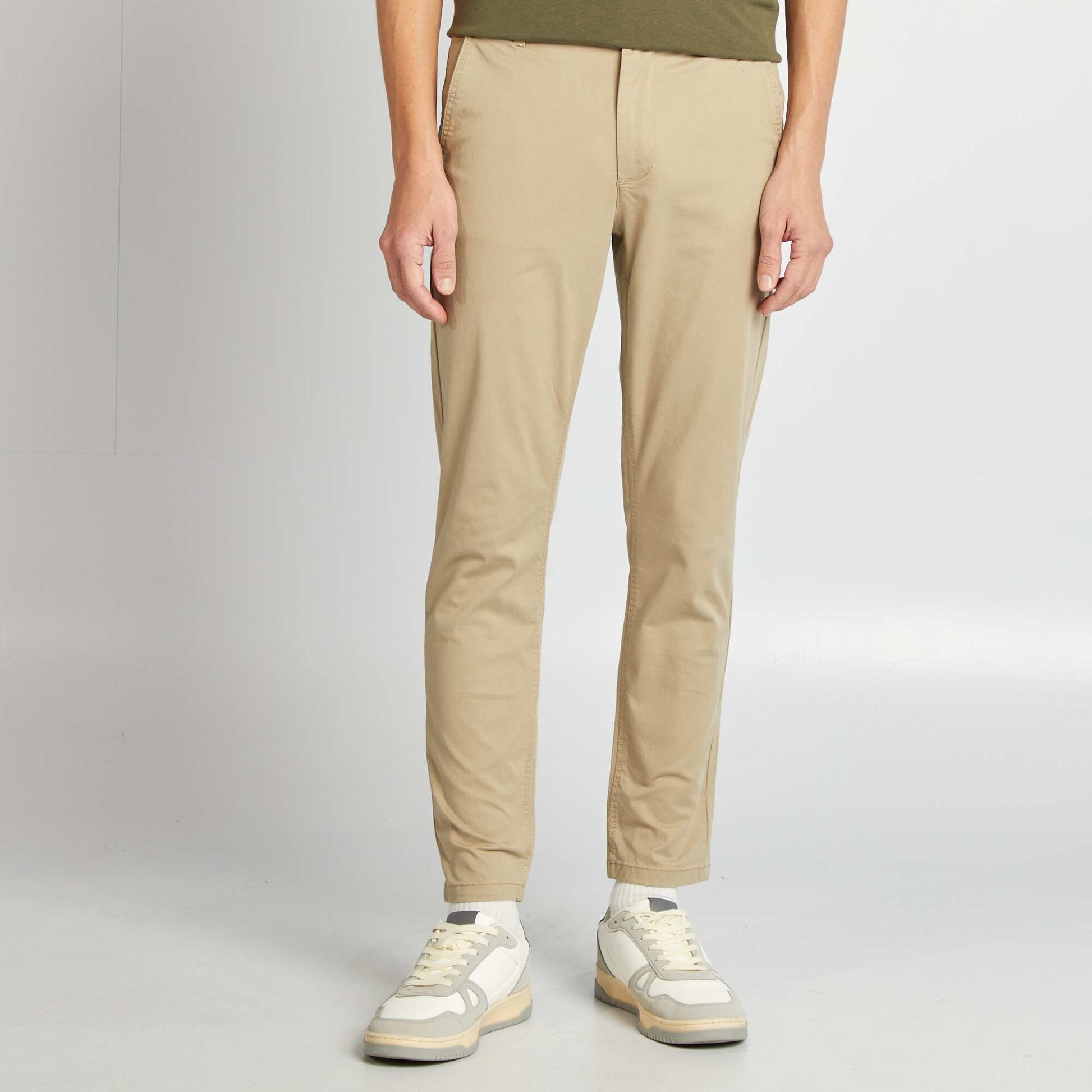 Pantalon chino slim L30 BEIGE