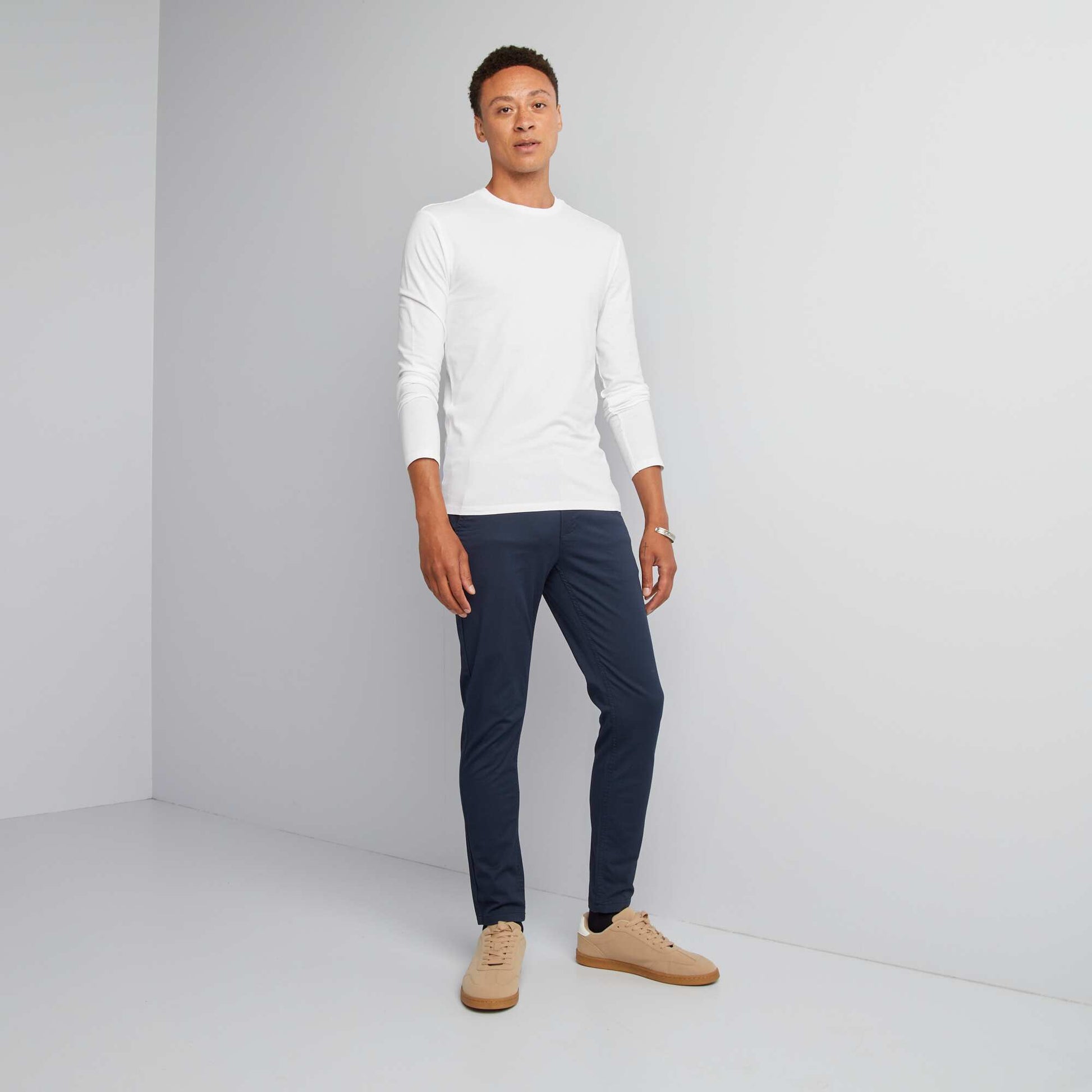 Chino skinny L30 BLEU MARINE