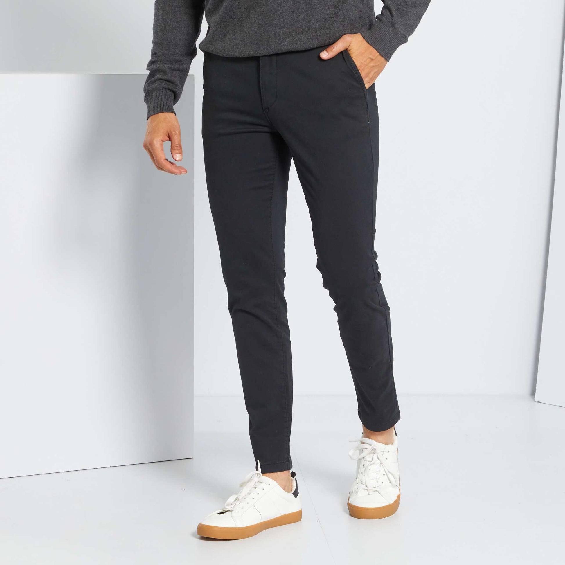 Chino skinny L30 NOIR