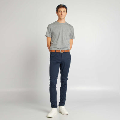 Chino skinny L34 BLEU MARINE