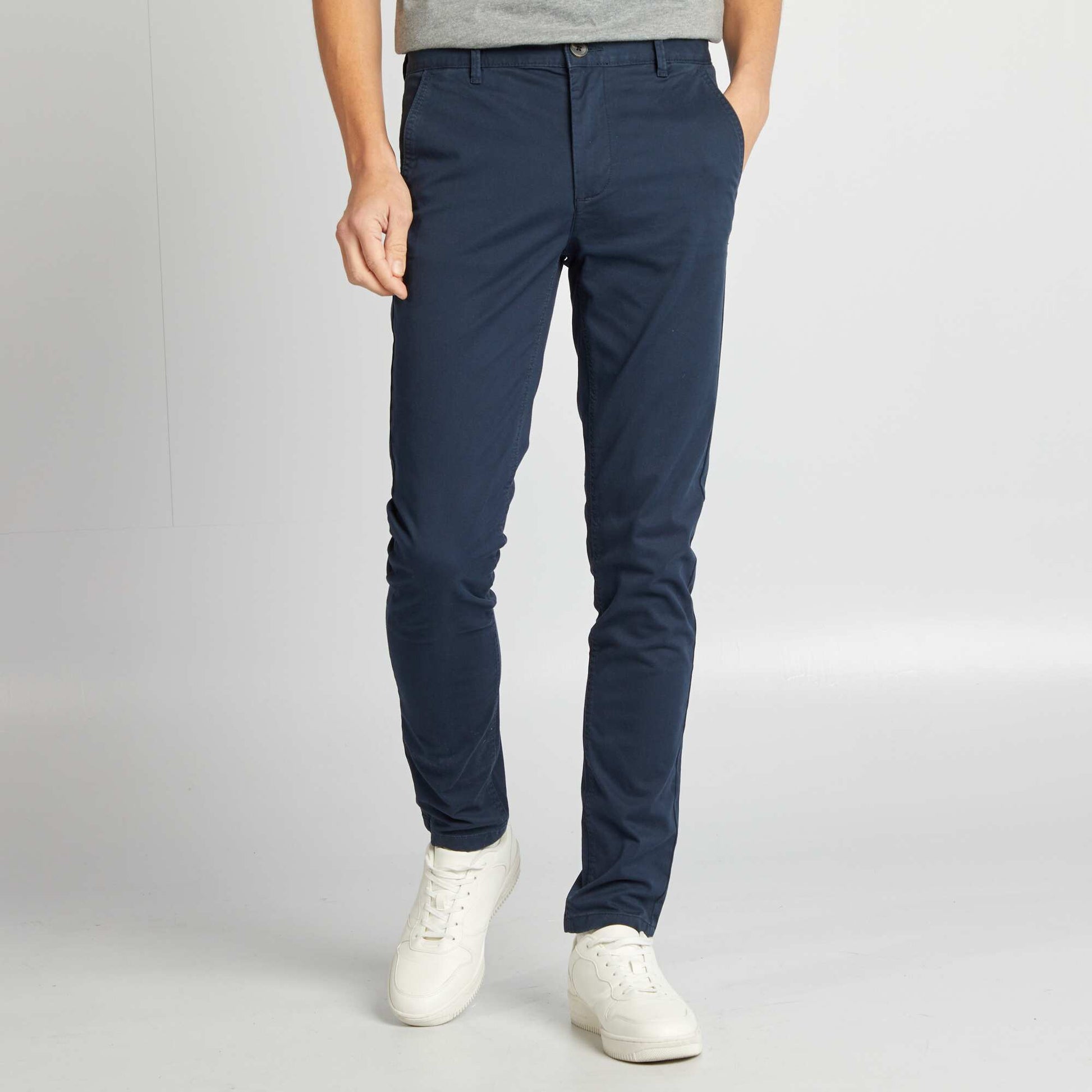 Chino skinny L34 BLEU MARINE