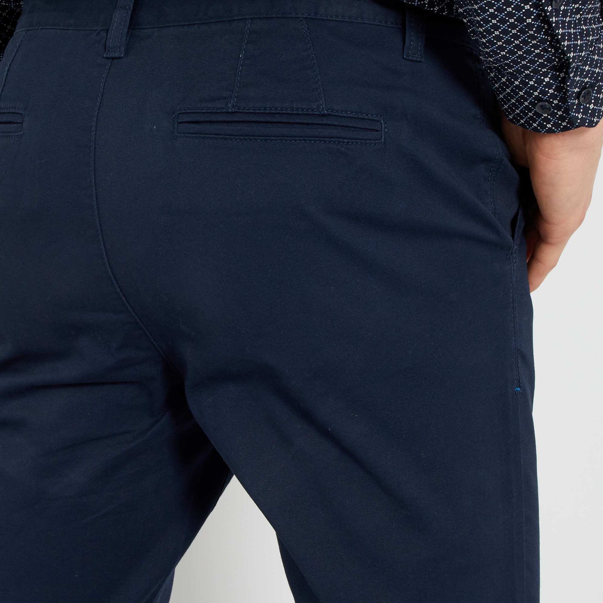 Chino skinny L34 BLEU MARINE