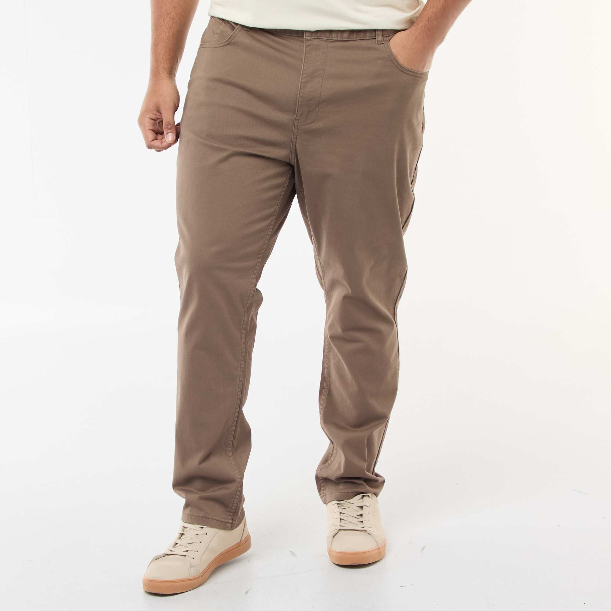 Pantalon slim - L30 MARRON