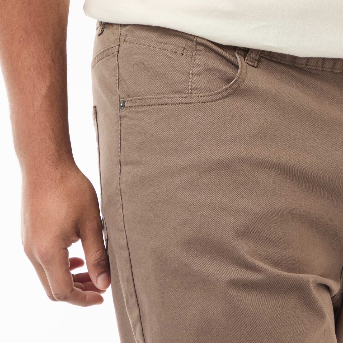 Pantalon slim - L30 MARRON
