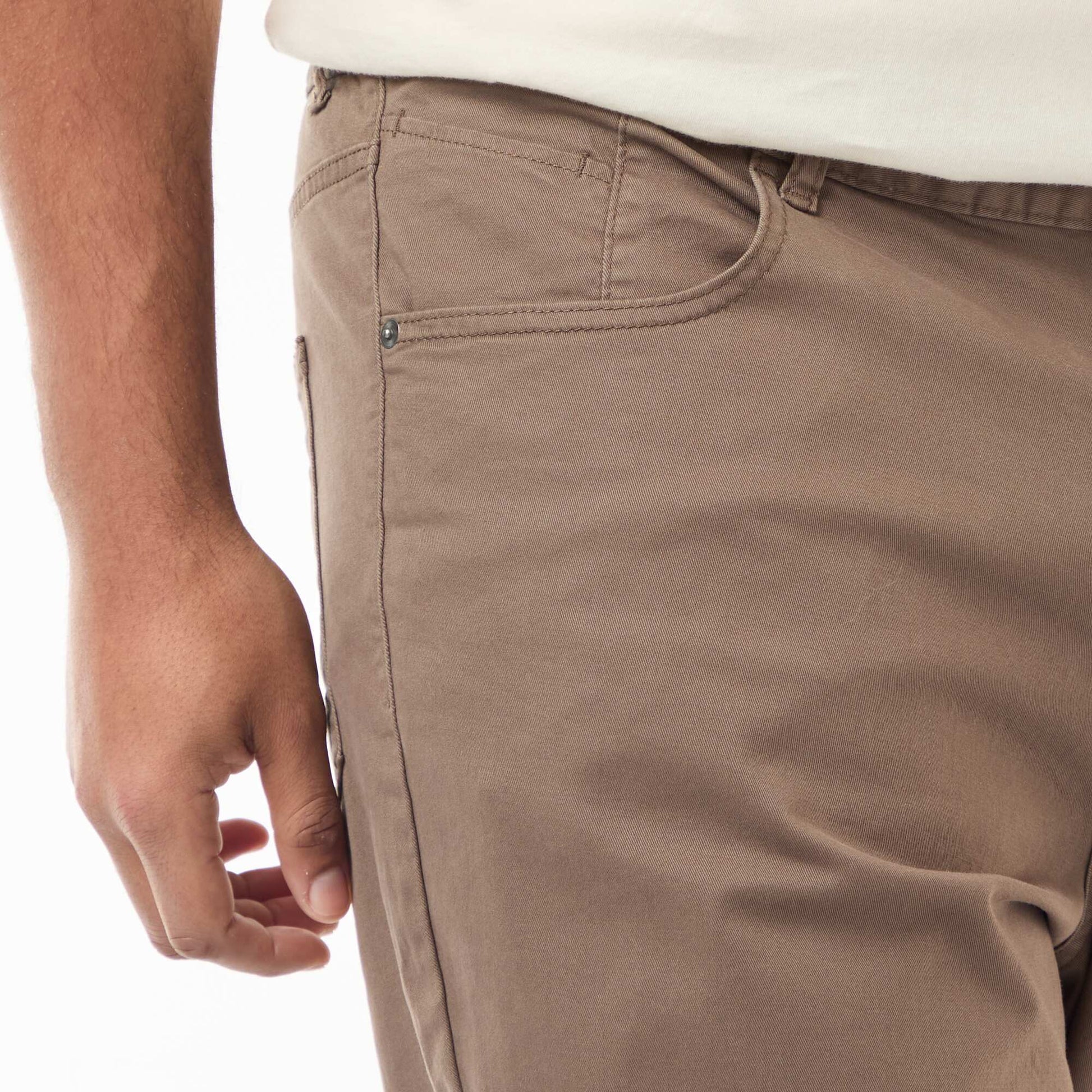 Pantalon slim - L30 MARRON
