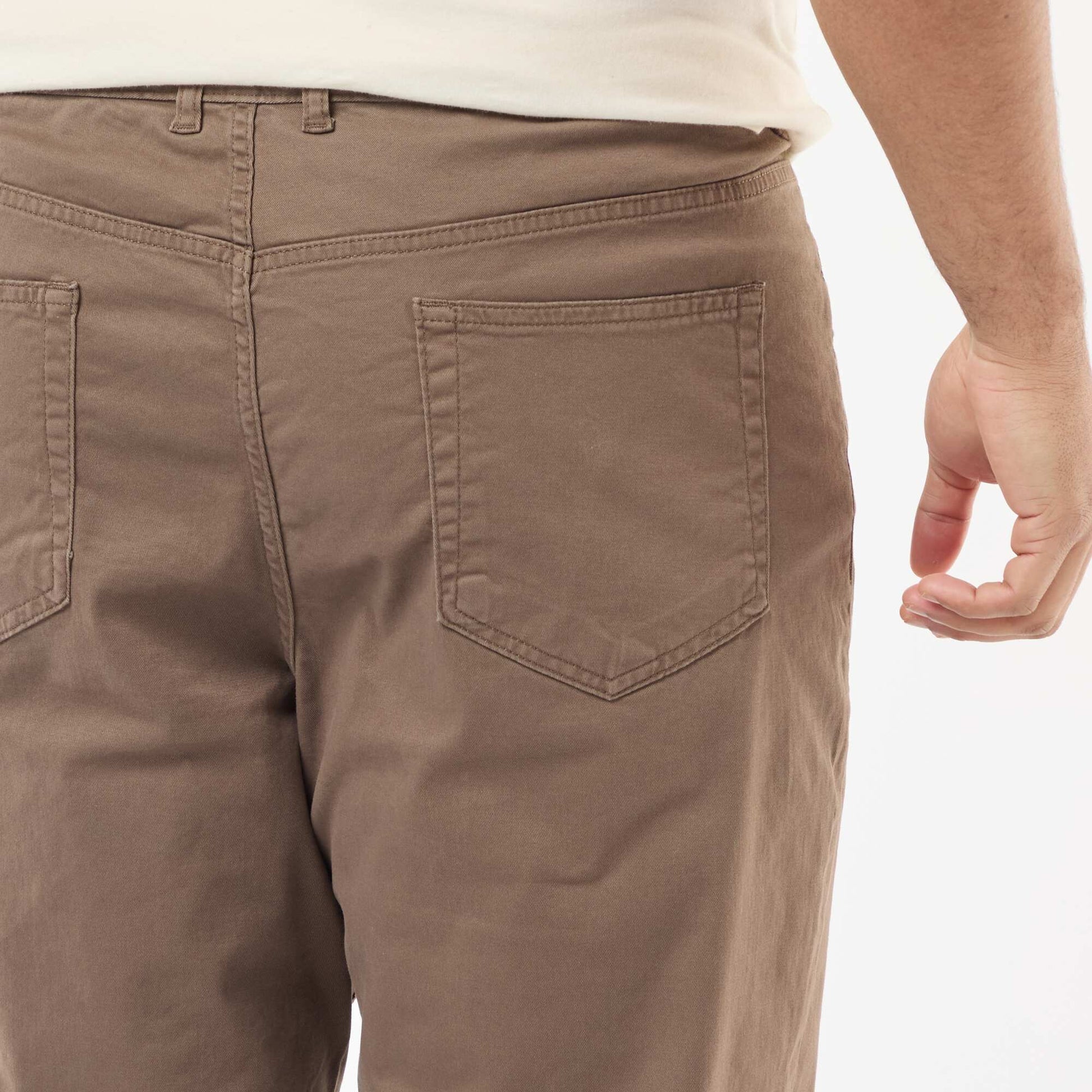 Pantalon slim - L30 MARRON