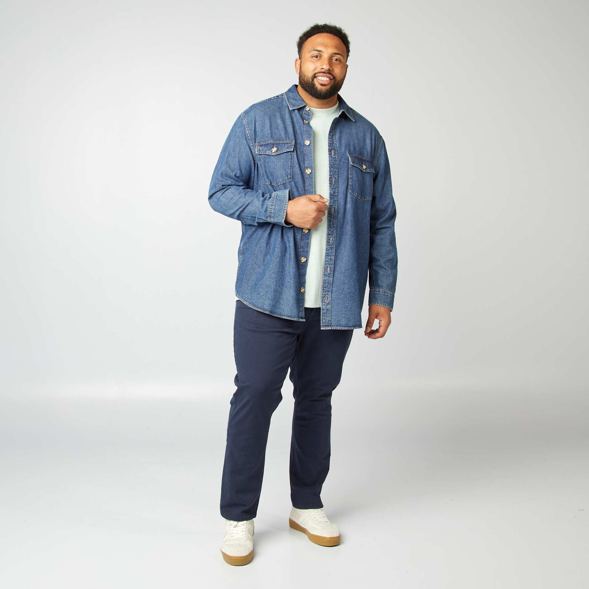 Pantalon slim - L30 BLEU MARINE