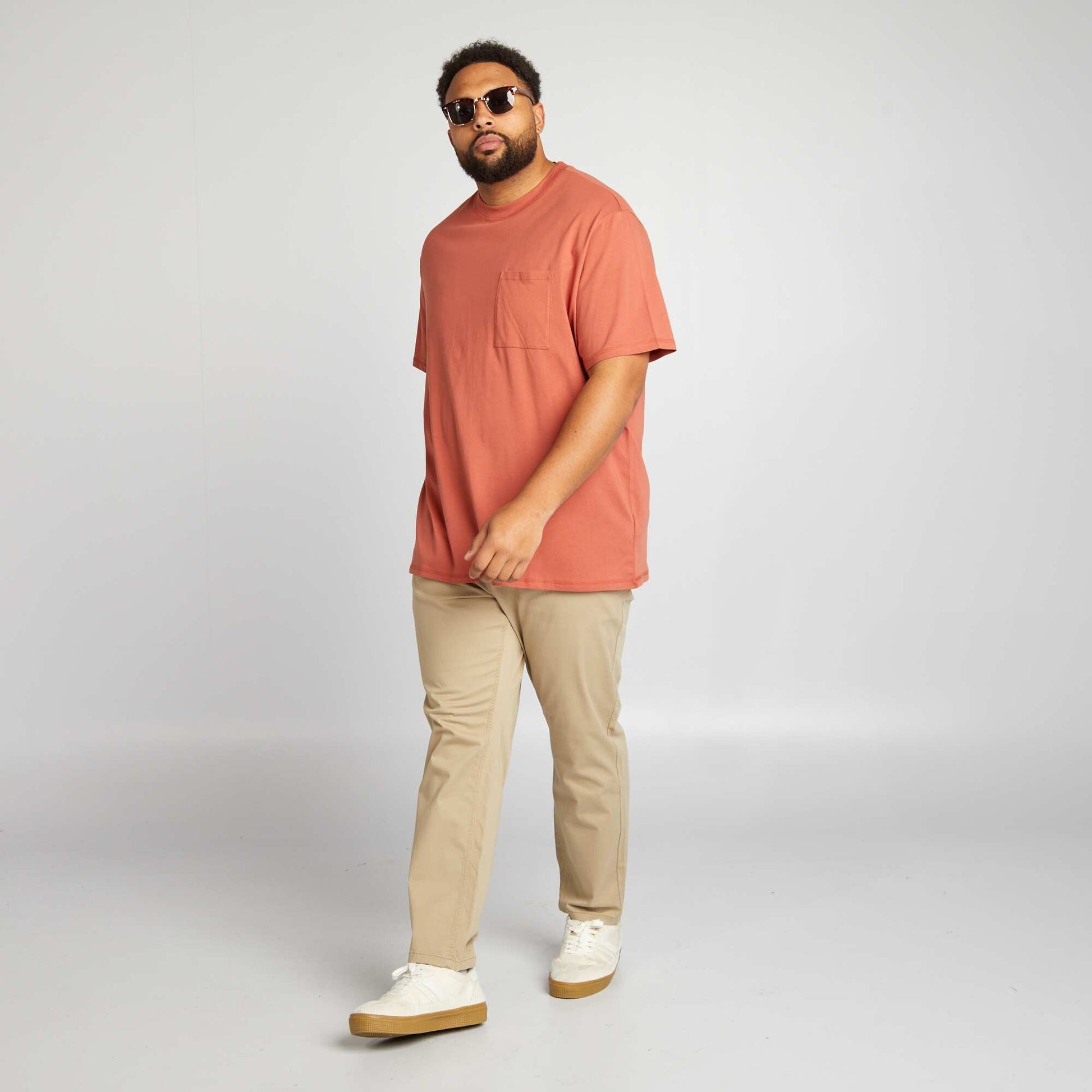 Chino slim en coton stretch - L30 BEIGE
