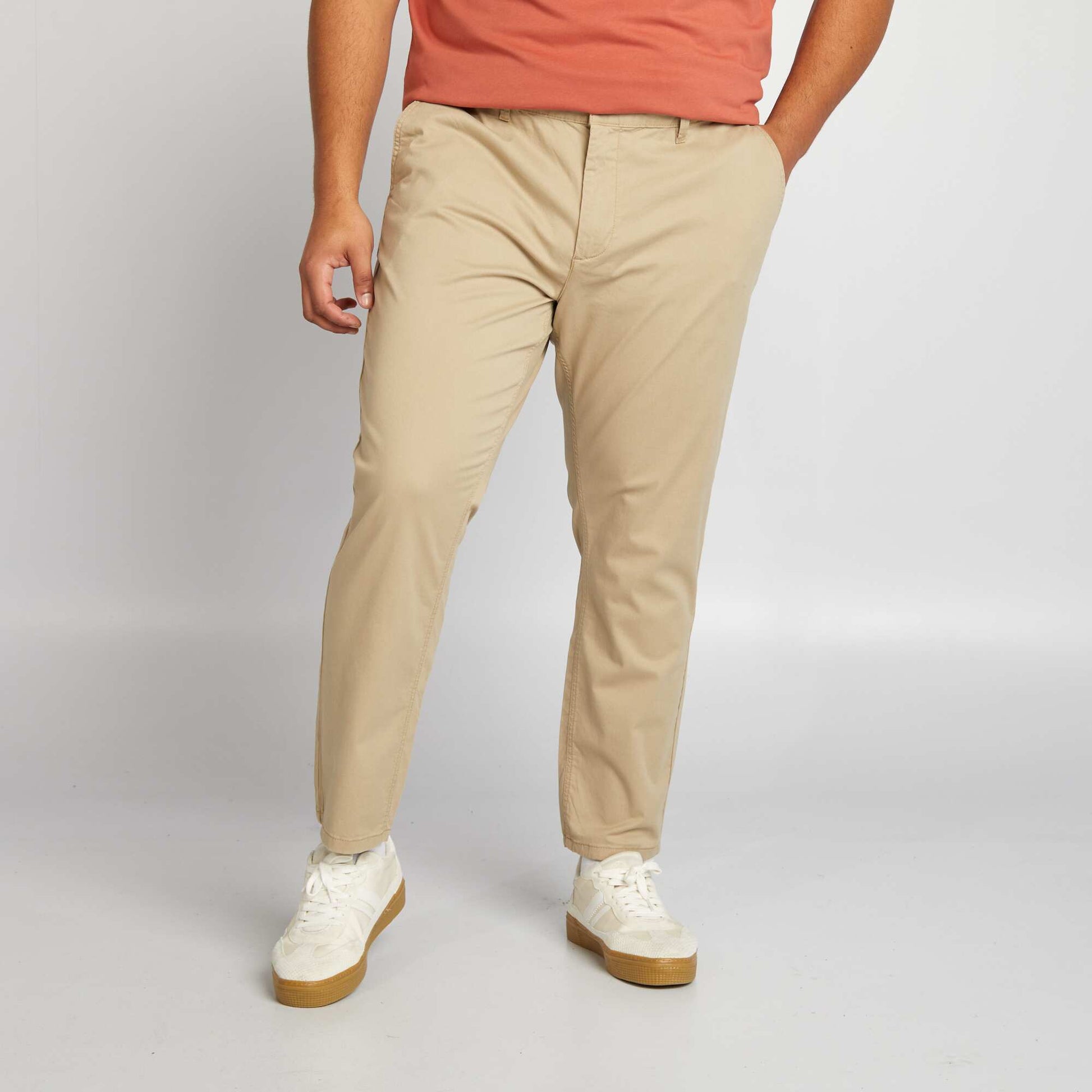 Chino slim en coton stretch - L30 BEIGE