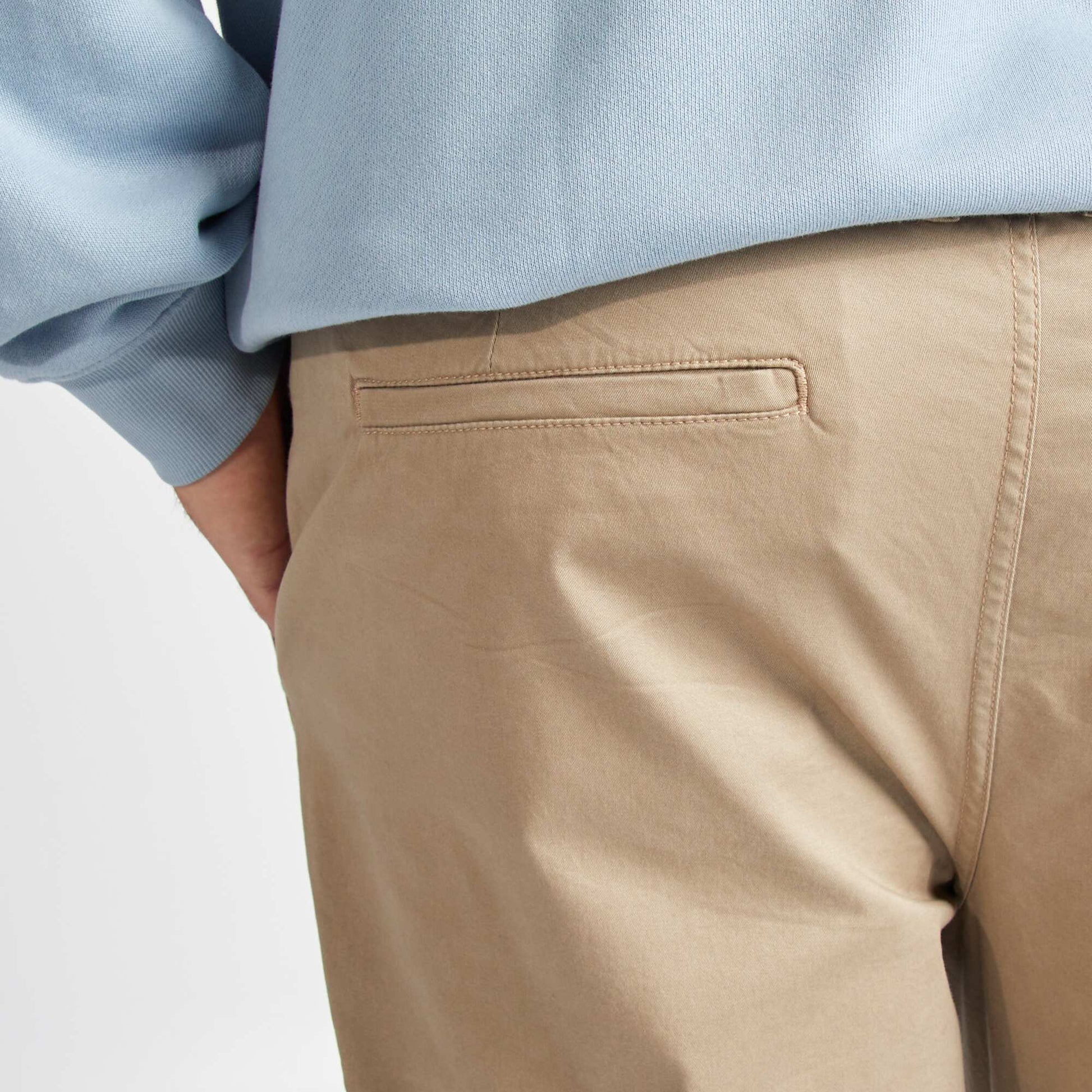 Chino slim en coton stretch - L30 MARRON
