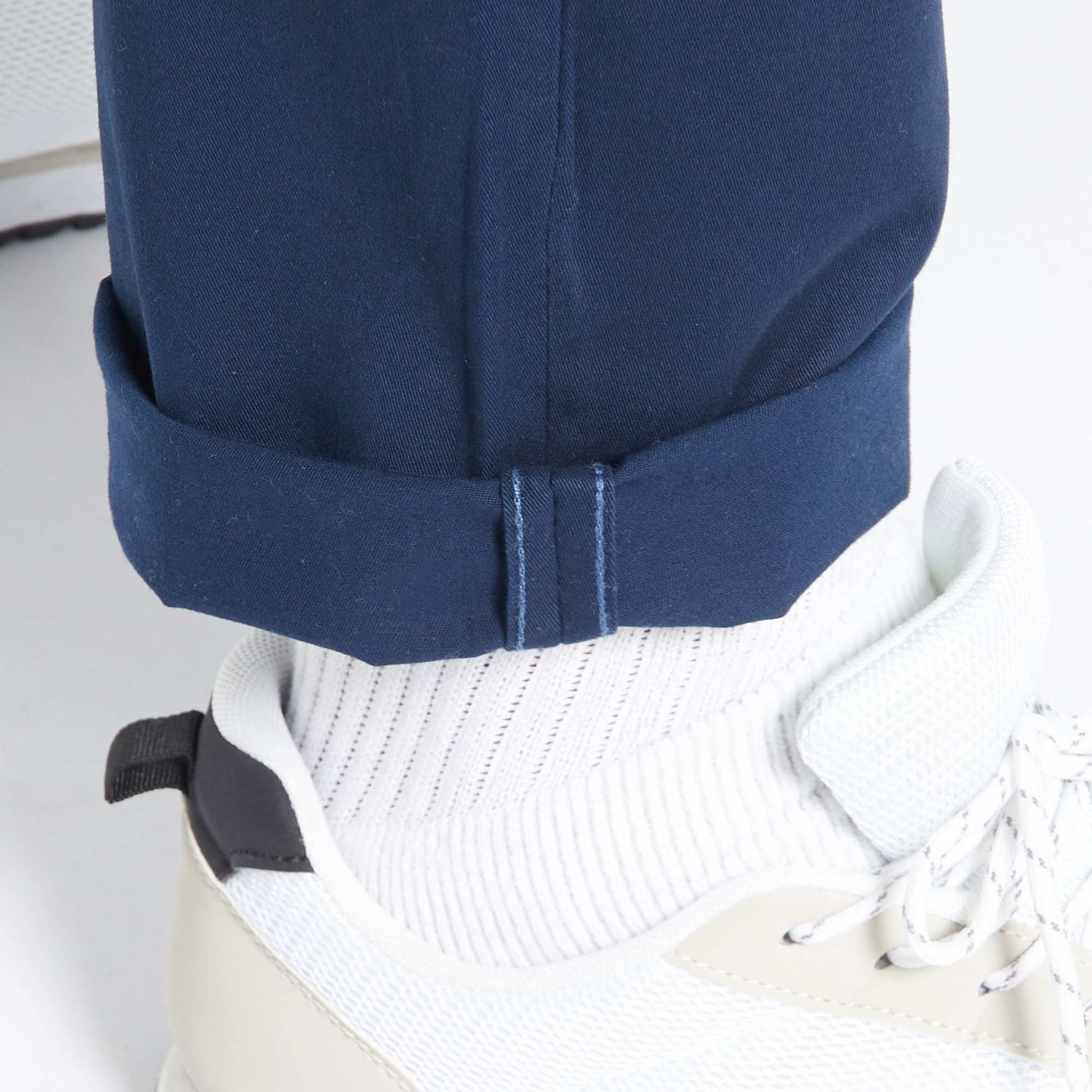 Chino slim en coton stretch - L30 BLEU MARINE