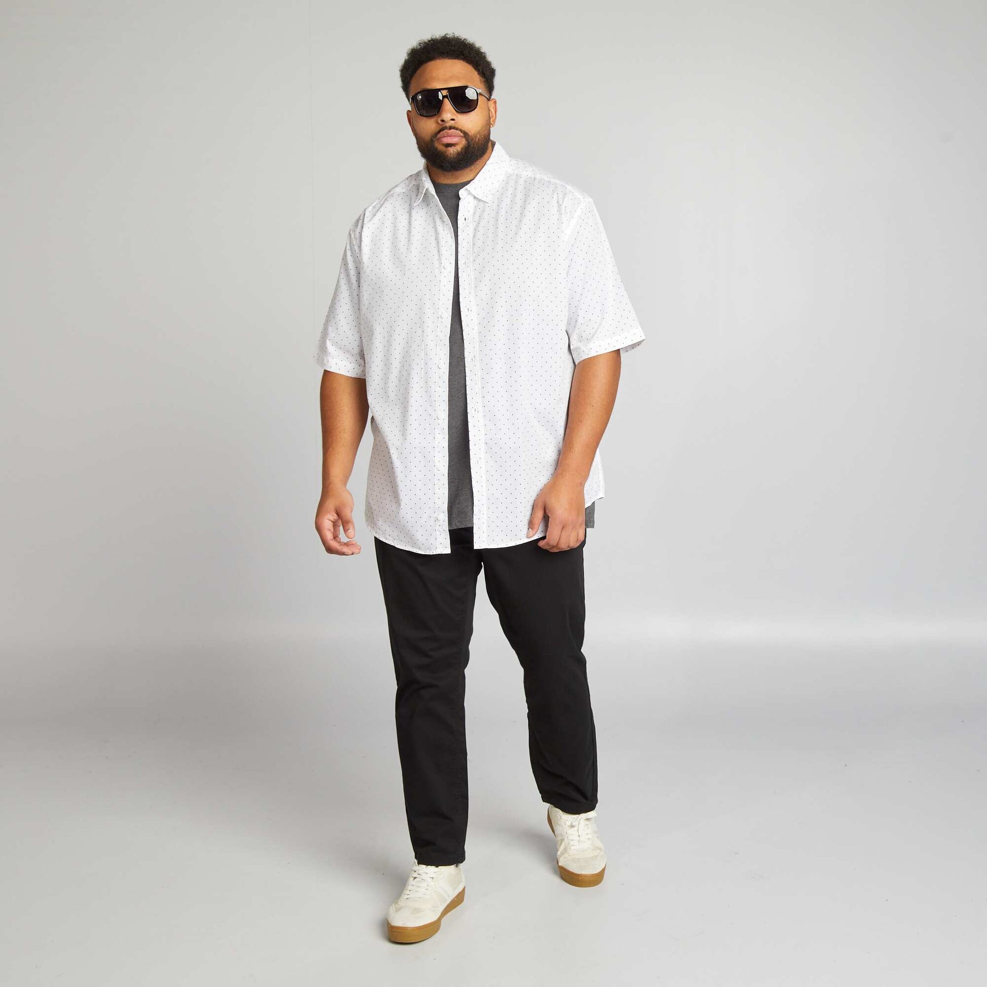 Chino slim en coton stretch - L30 NOIR
