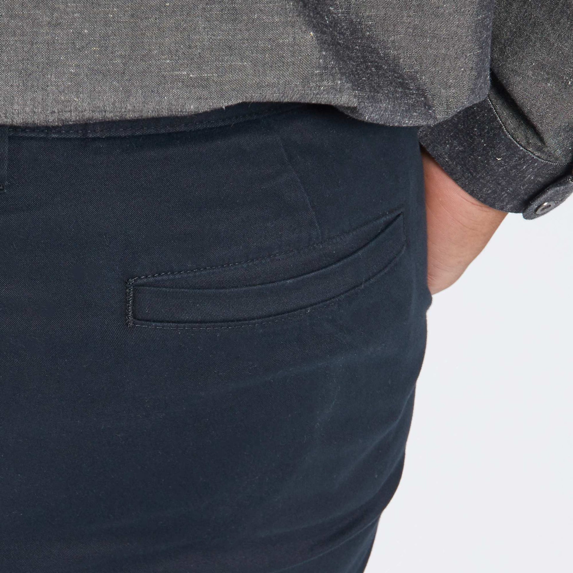 Chino slim en coton stretch - L30 NOIR