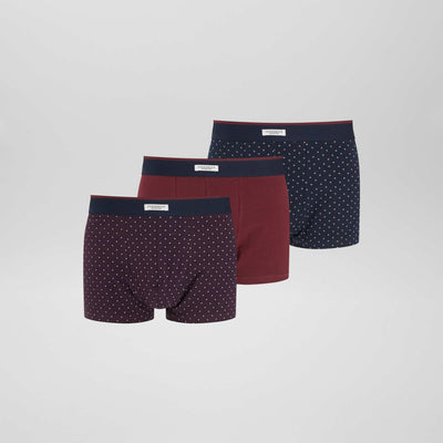 Lot de 3 boxers Bordeaux