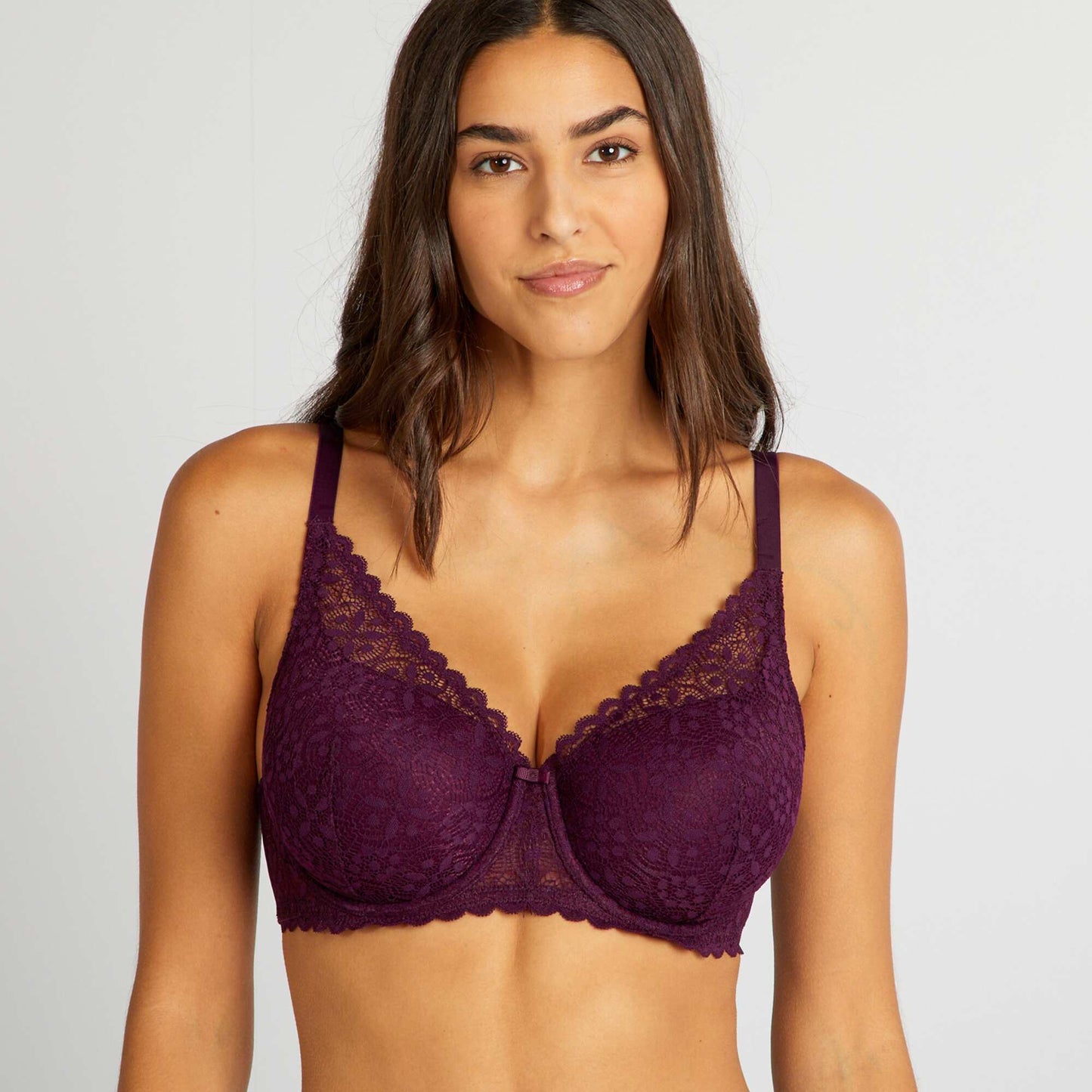 Soutien-gorge paddé bonnet D&E Violet