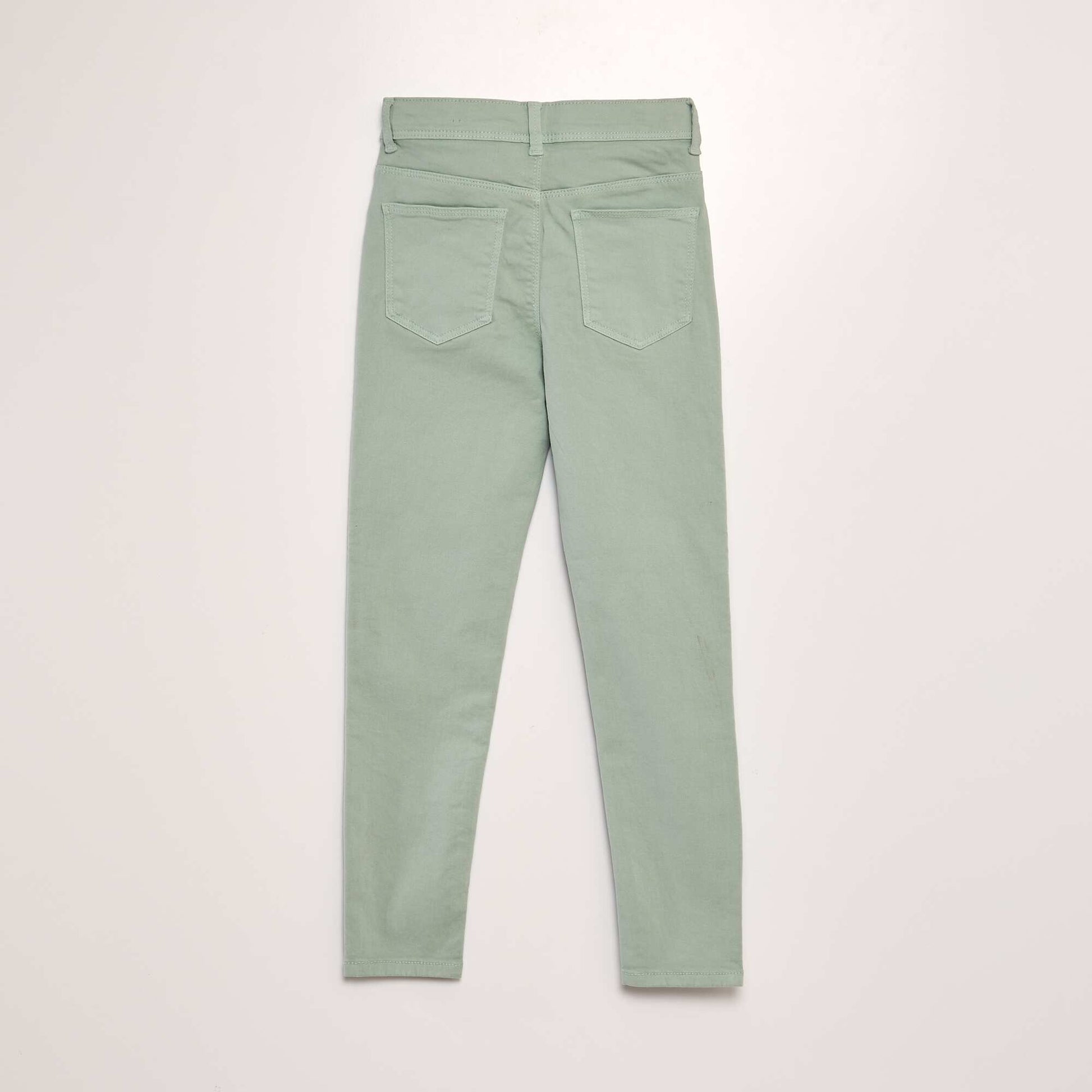 Jean skinny 5 poches Vert amande