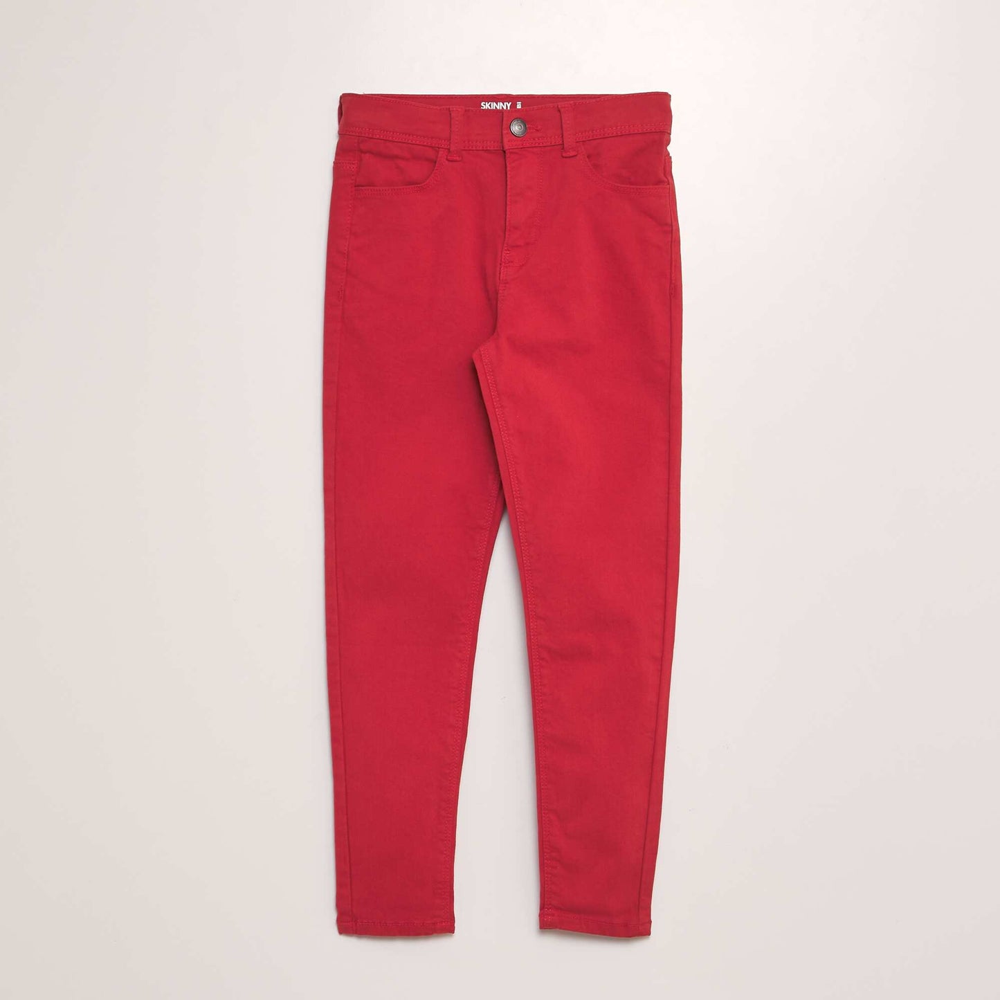 Jean skinny 5 poches Rouge