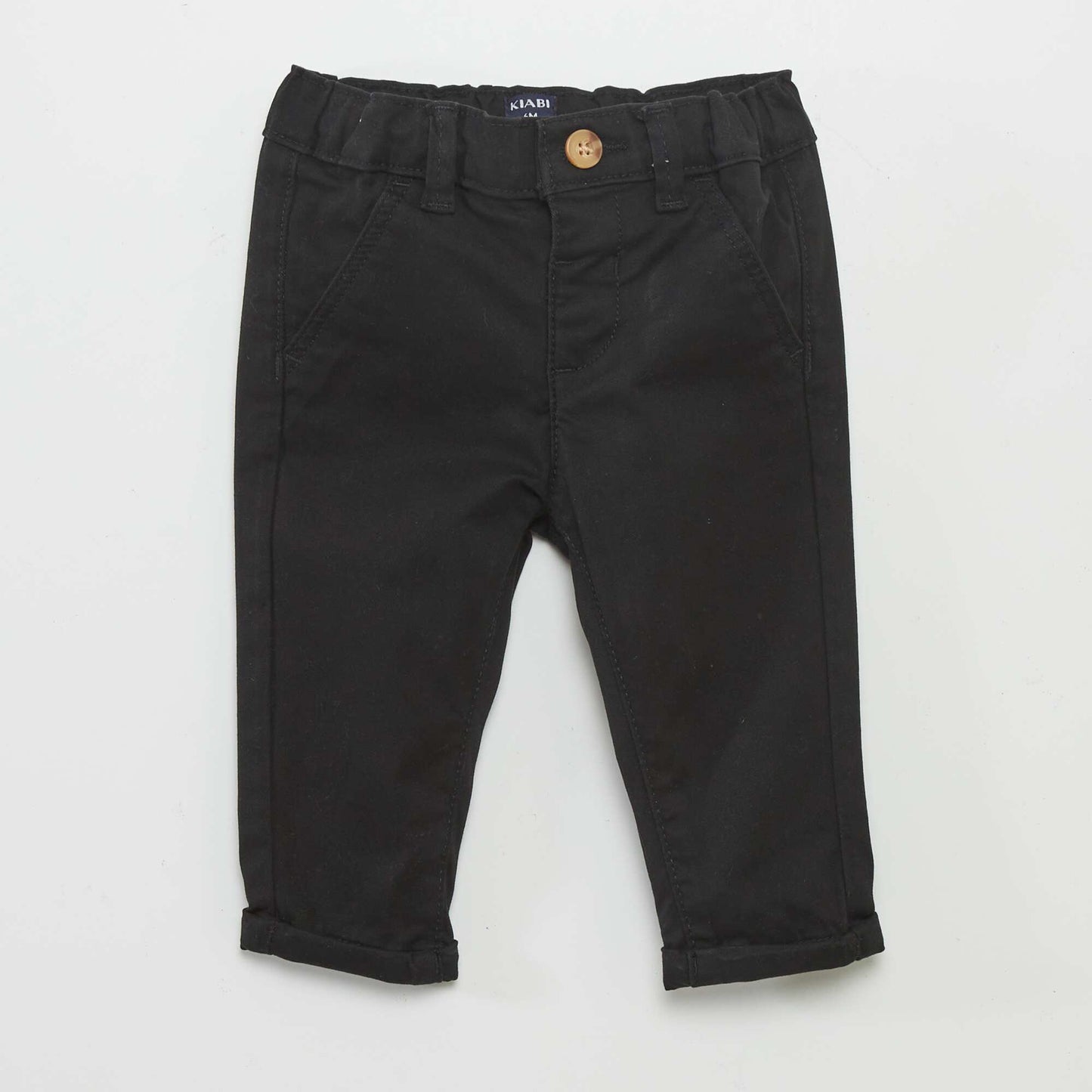 Pantalon chino uni noir