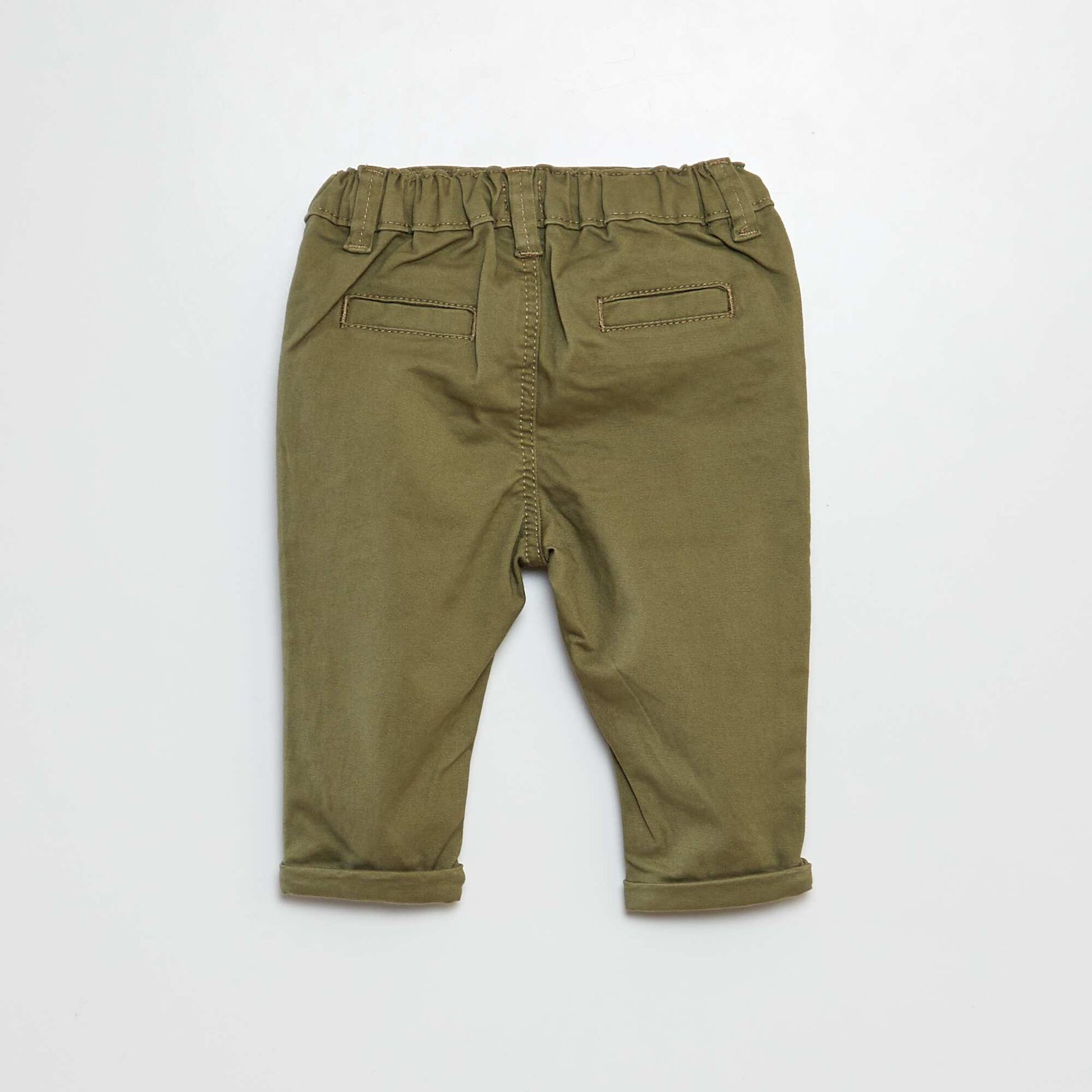 Pantalon chino uni VERT