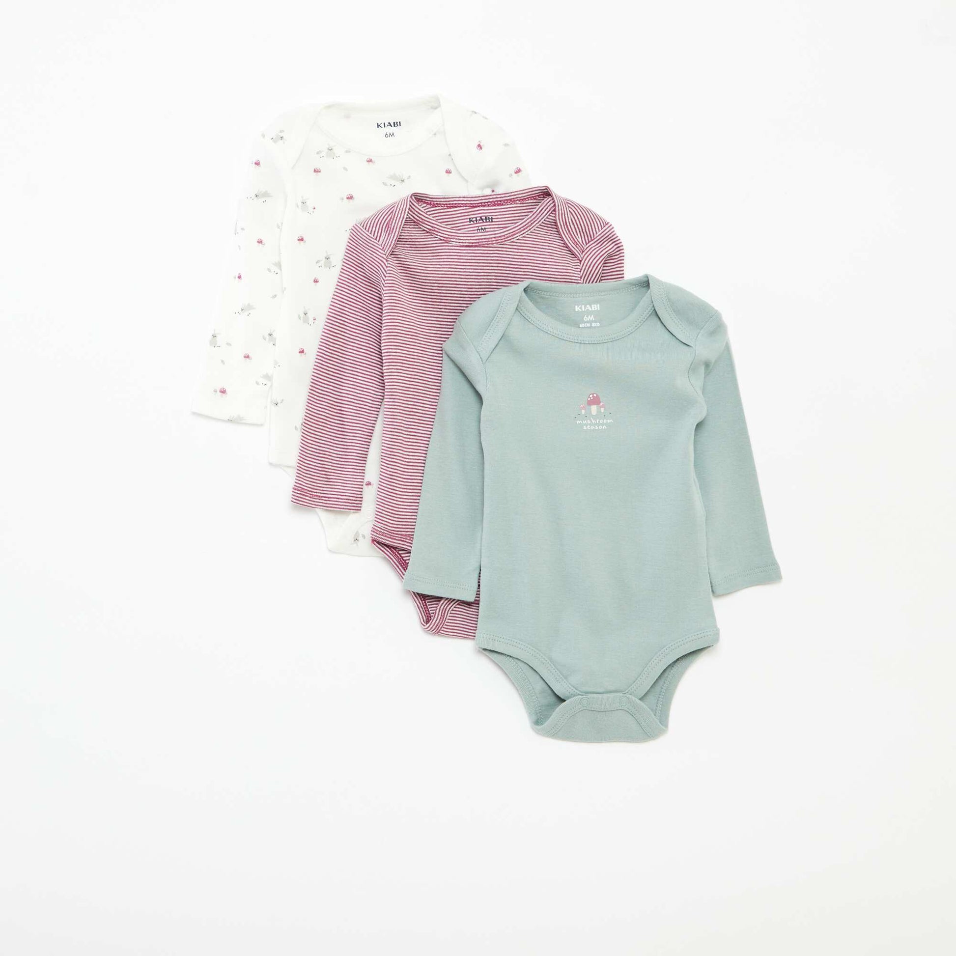 Lot de 3 bodies manches longues BLANC
