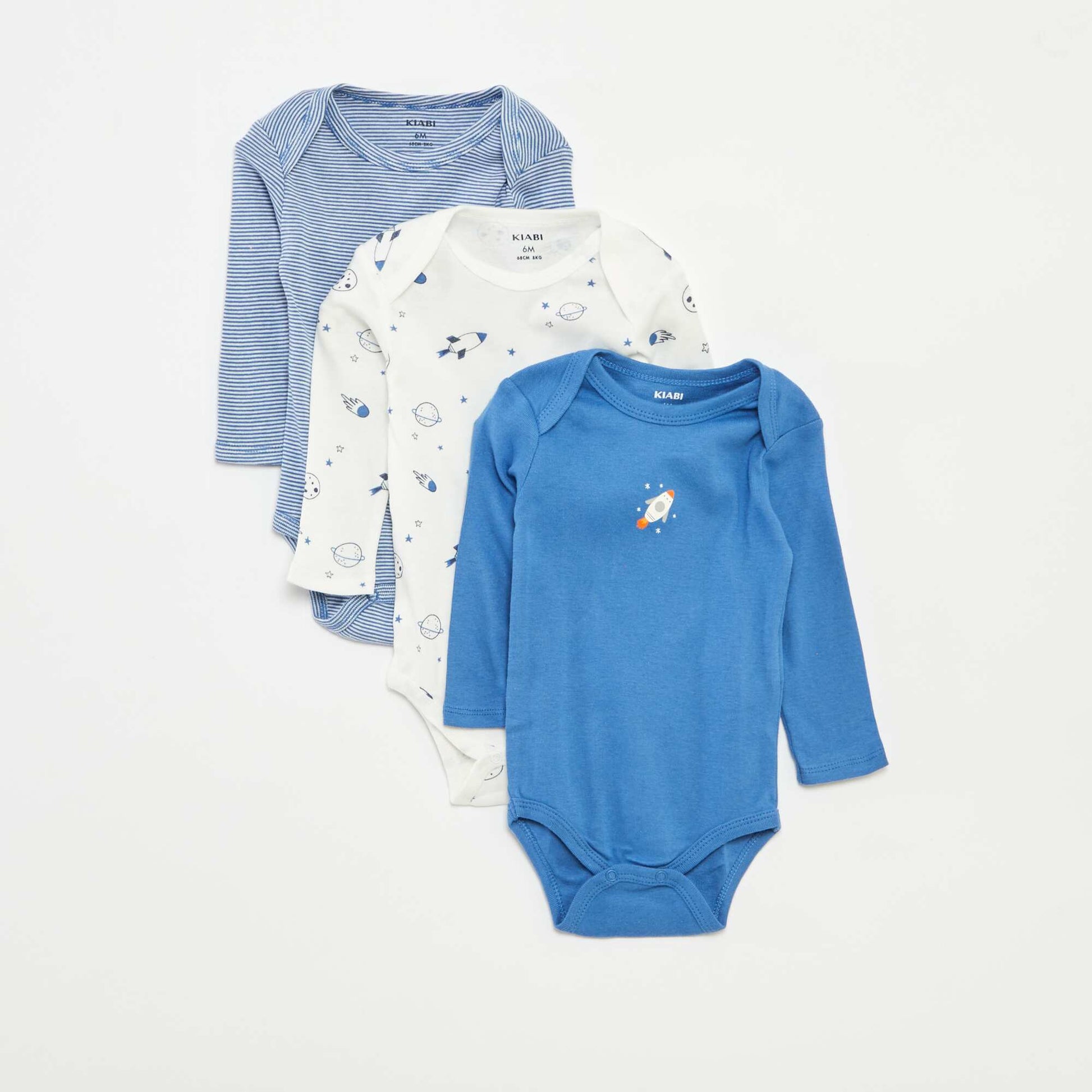 Lot de 3 bodies manches longues BLANC