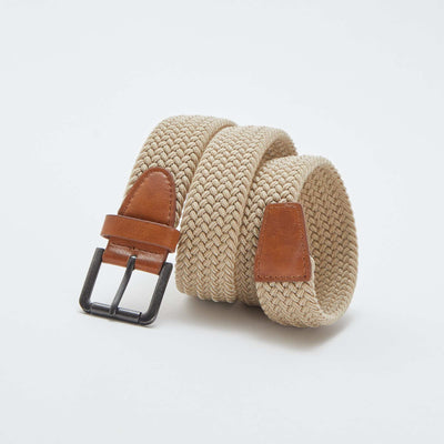 Ceinture tressée élastique BEIGE