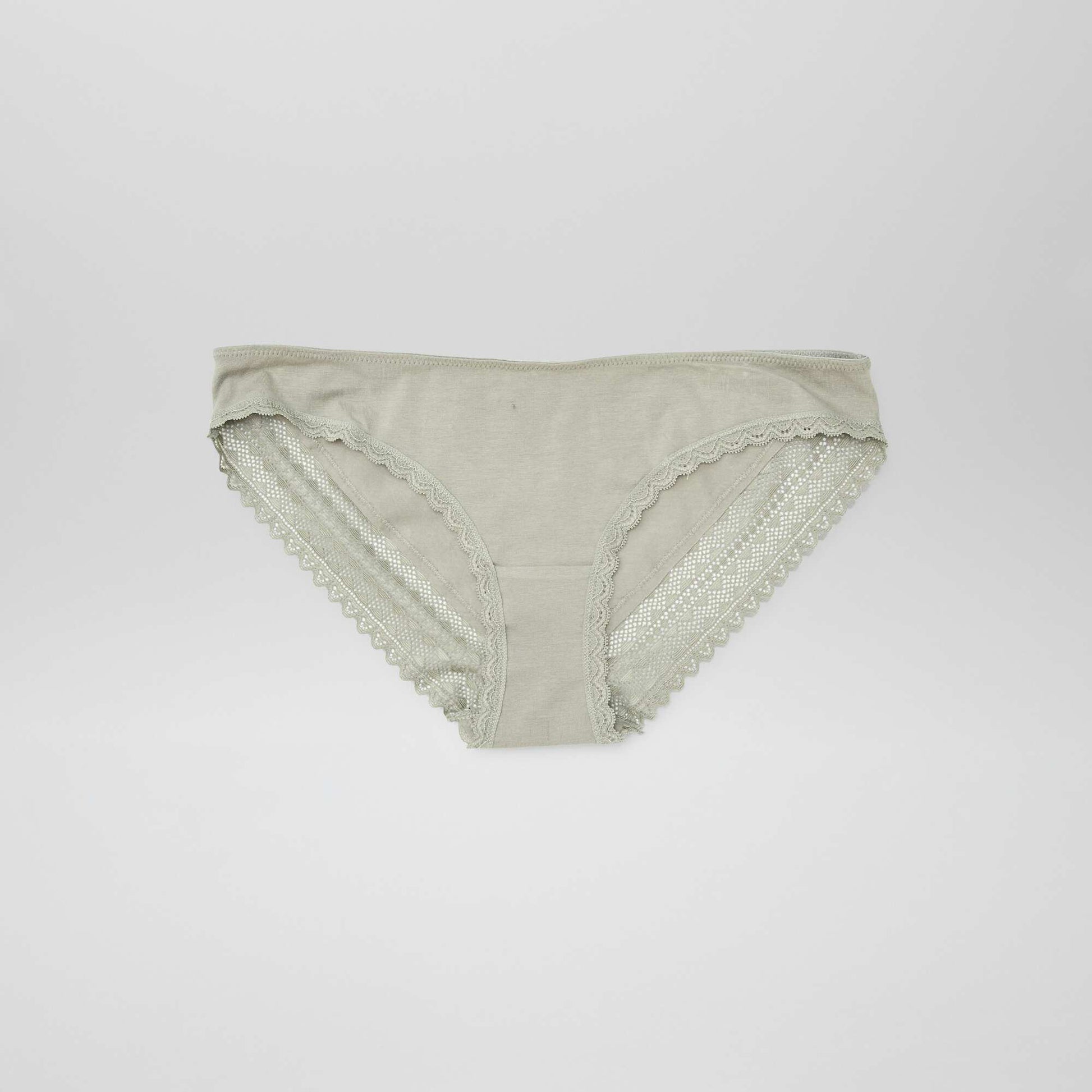 Lot de 3 culottes coton dentelle KAKI