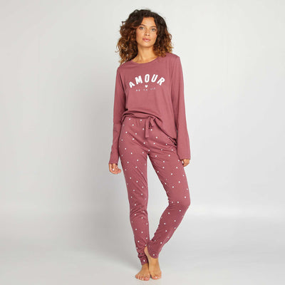 Ensemble en jersey - 2 pi ces Rose