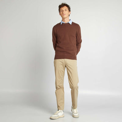Pantalon chino regular - L32 BEIGE