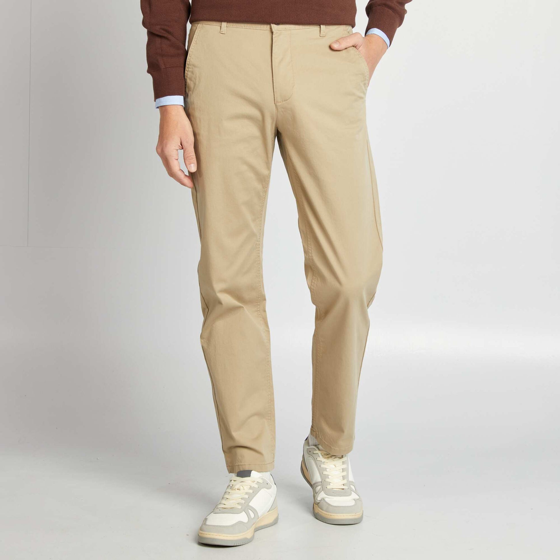 Pantalon chino regular - L32 BEIGE